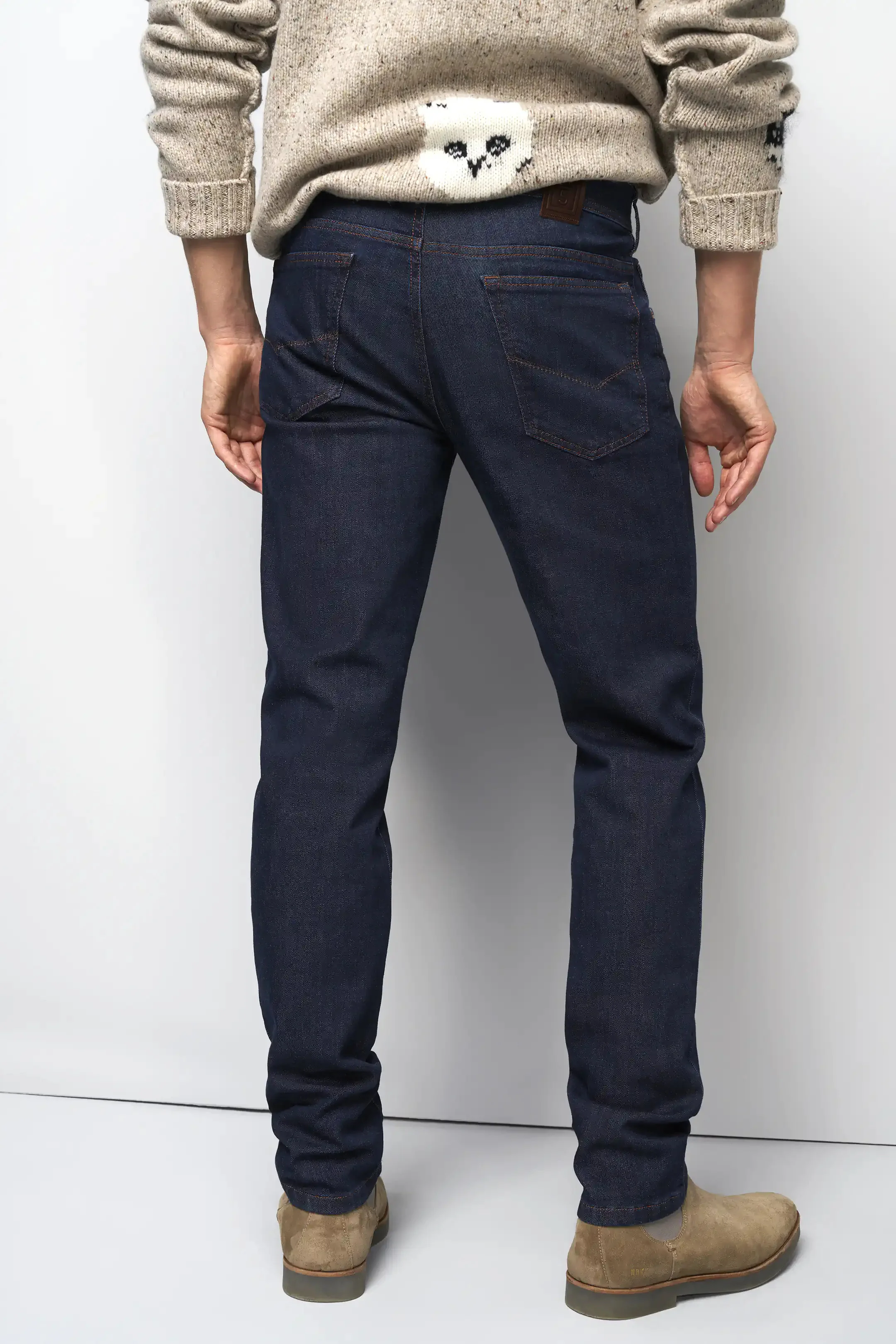 M5 Five Stretch Denim Jeans - Dark Blue - Image 2