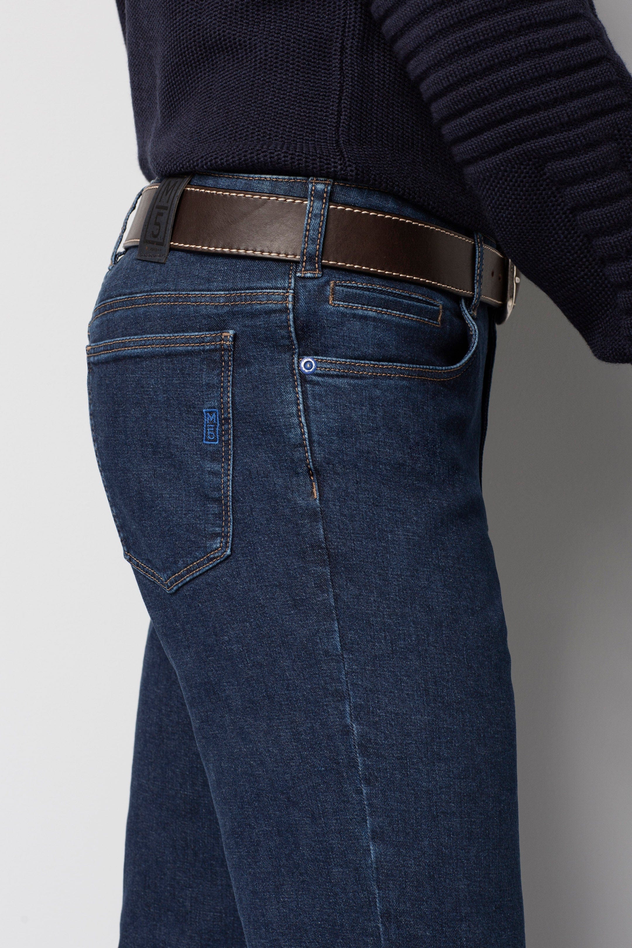 M5 Regular Super Stretch Denim Jeans - Mid Blue - Image 3