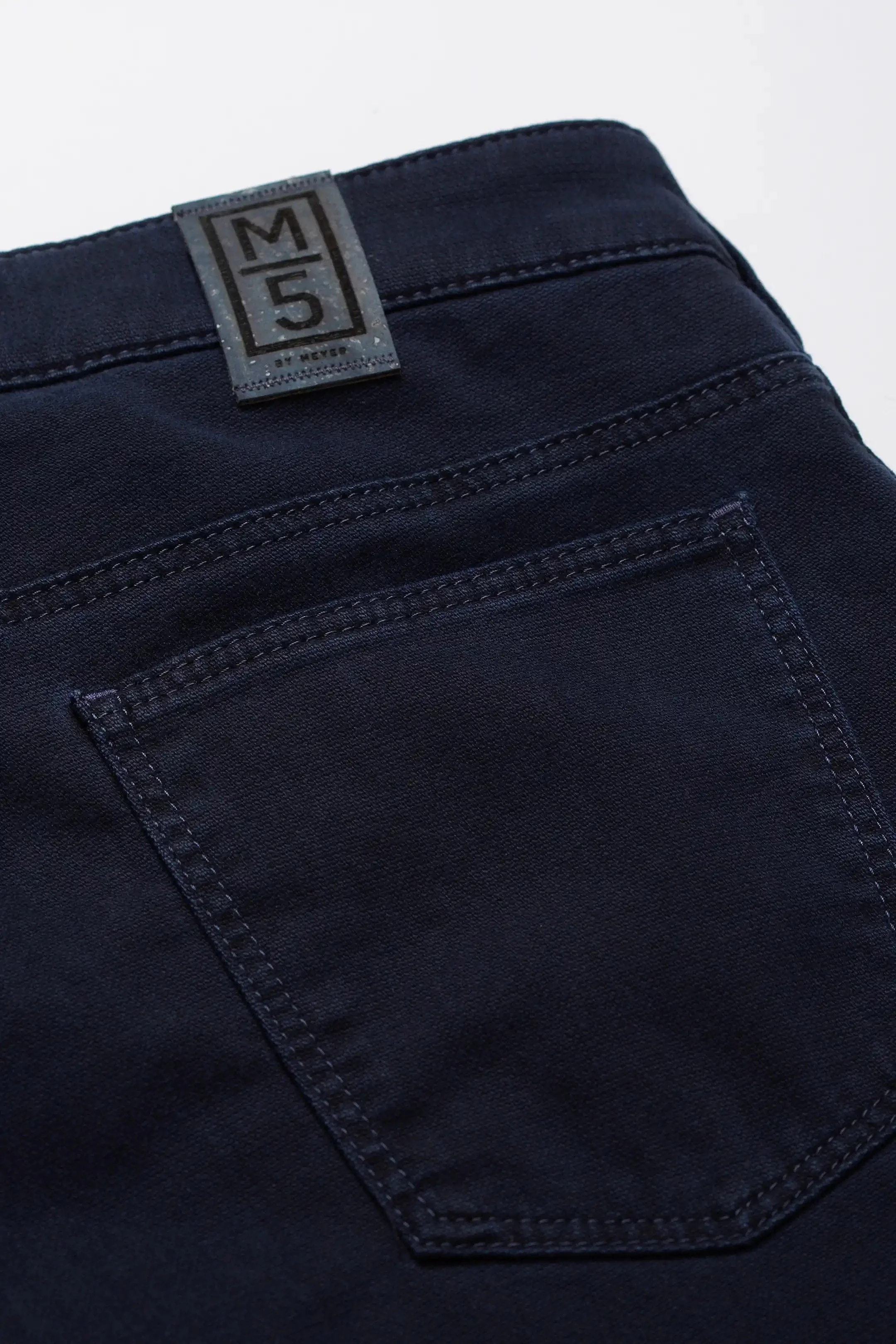M5 Slim Micro Structure Cotton Stretch Chinos - Navy - Image 3