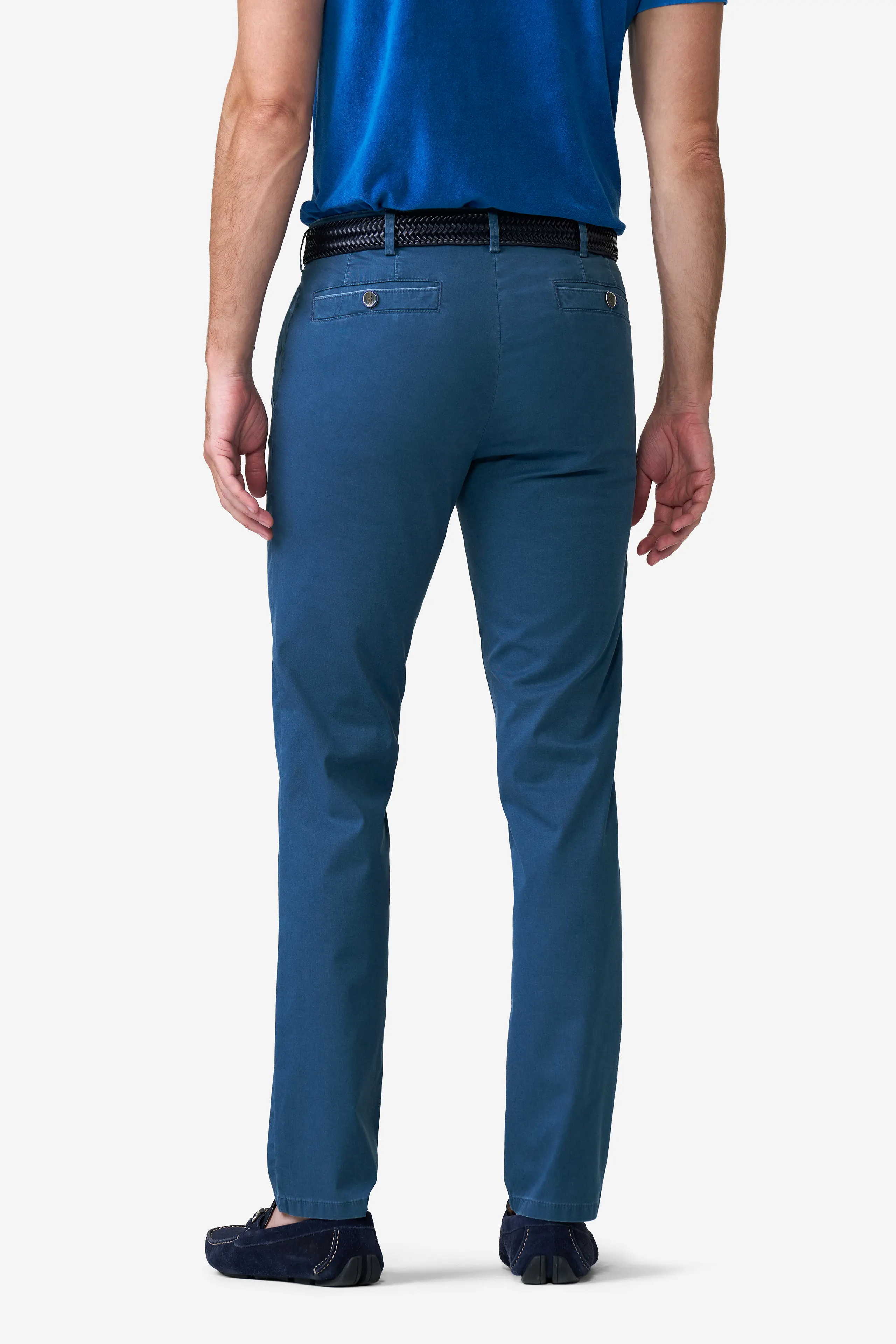 New York Stretch Light Delave Trousers - Mid Blue - Image 2
