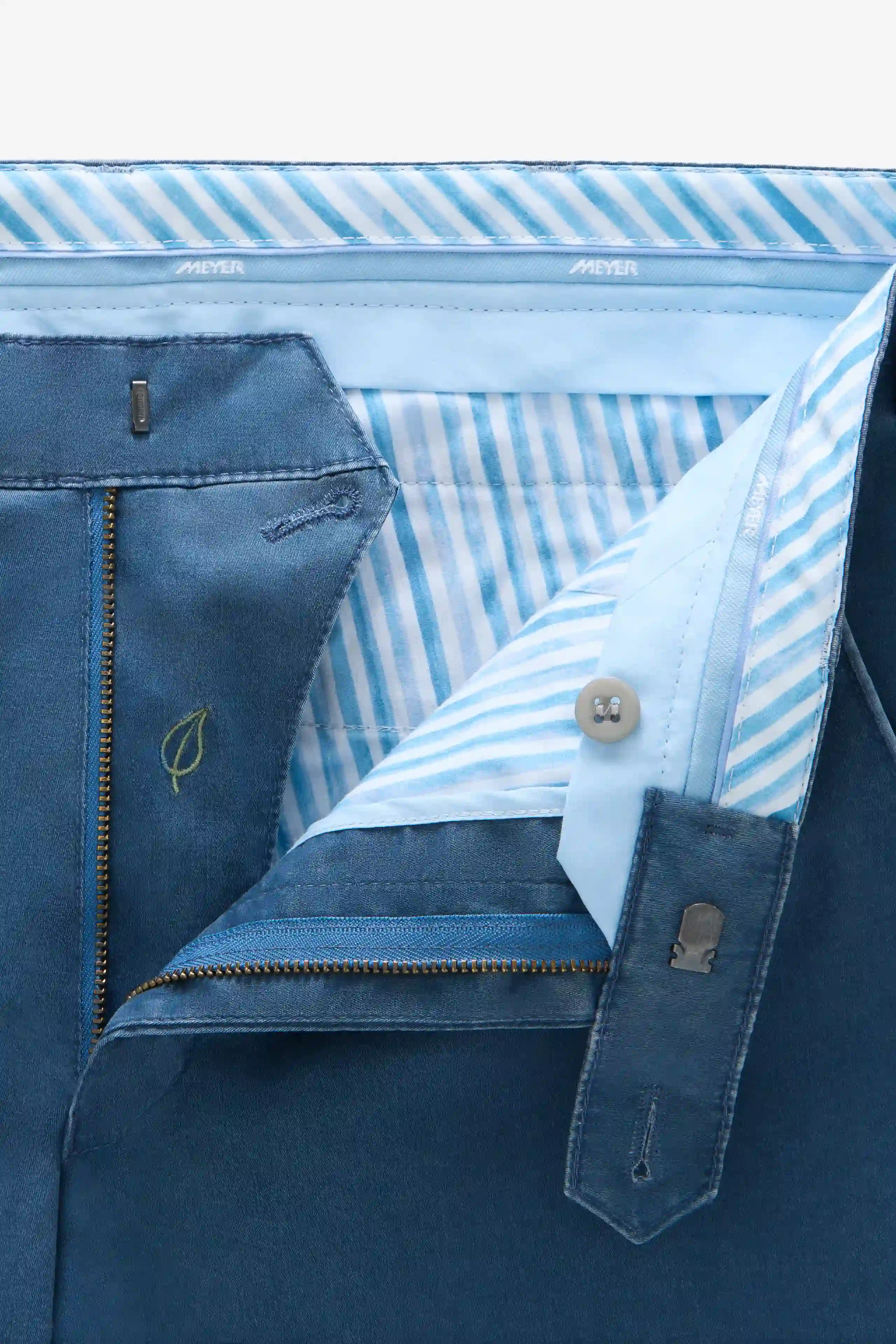 New York Stretch Light Delave Trousers - Mid Blue - Image 5