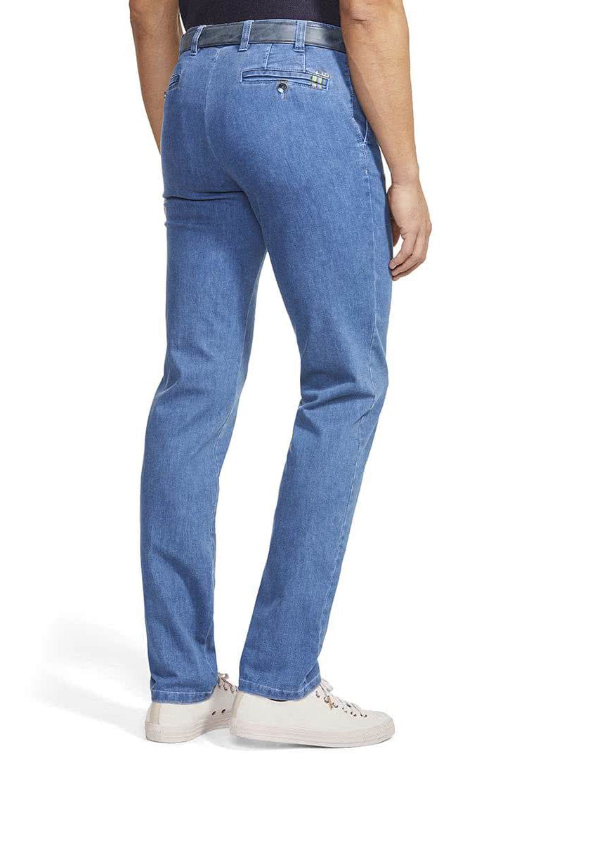 Oslo Coolmax Stretch Waist Denim Trousers - Light Blue (DE Sizes) - Image 2