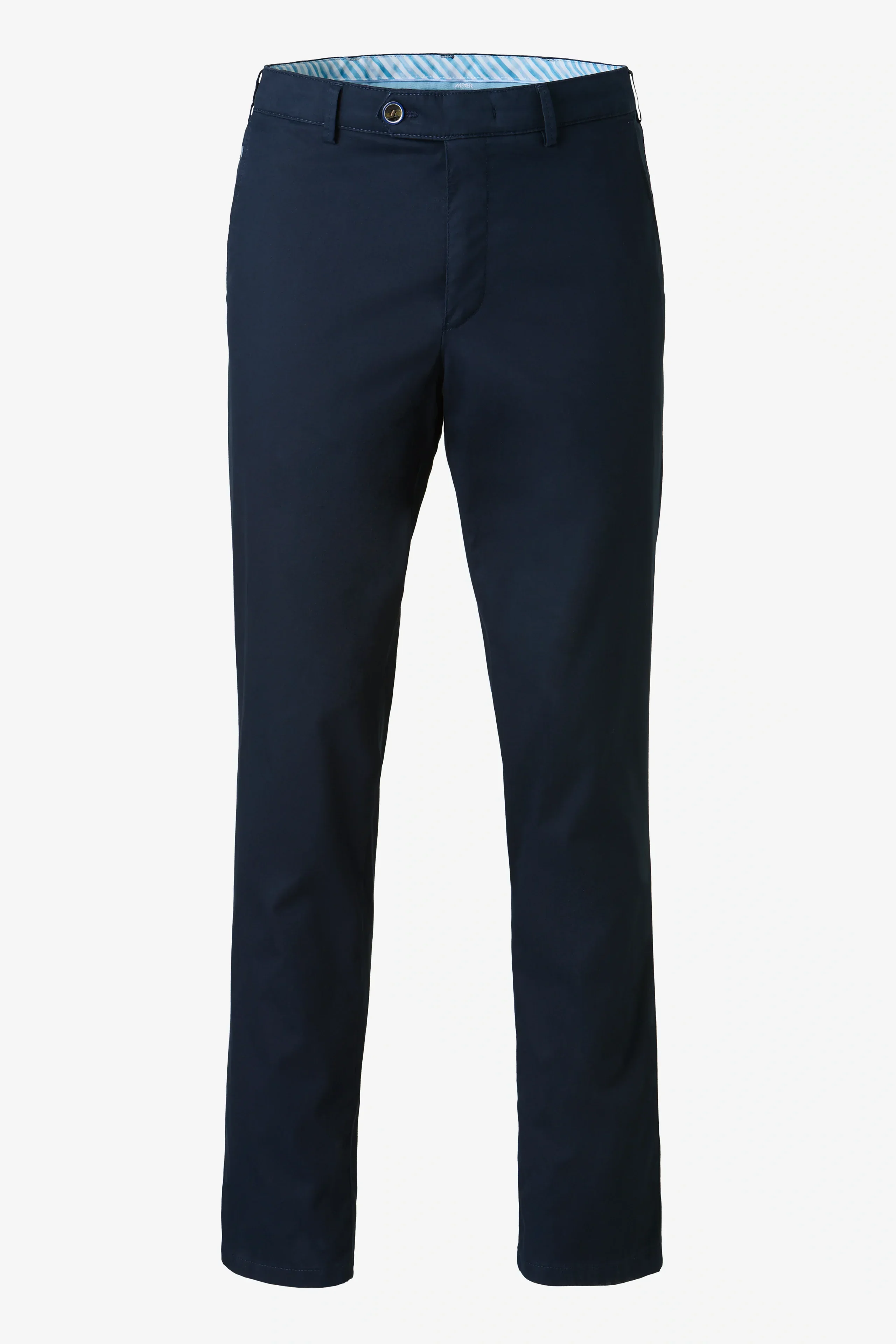 Roma Stretch Fine Texture Chino Trousers - Navy - Image 7