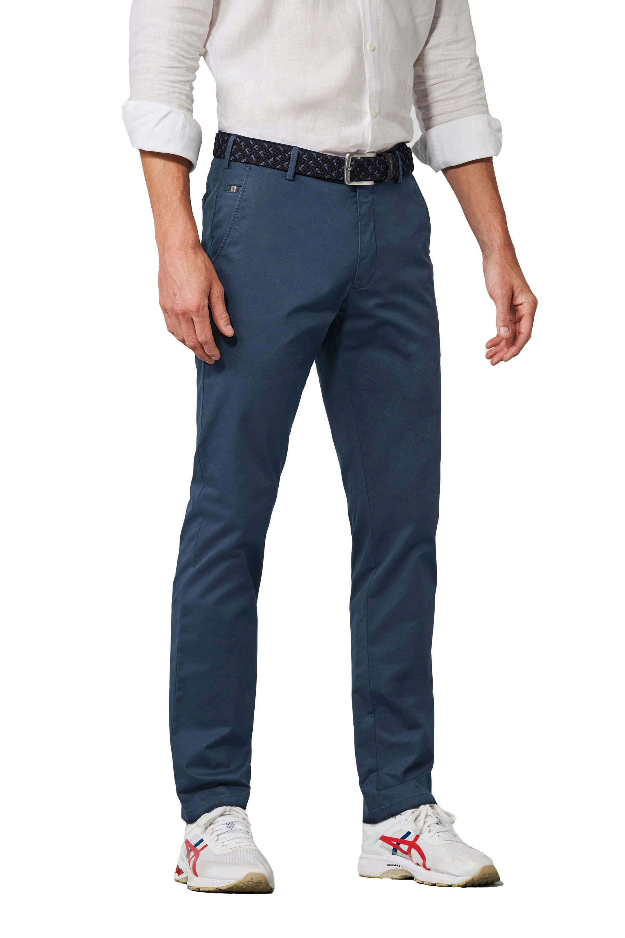 Roma Super Soft Lightweight Cotton Chinos - Dark Blue