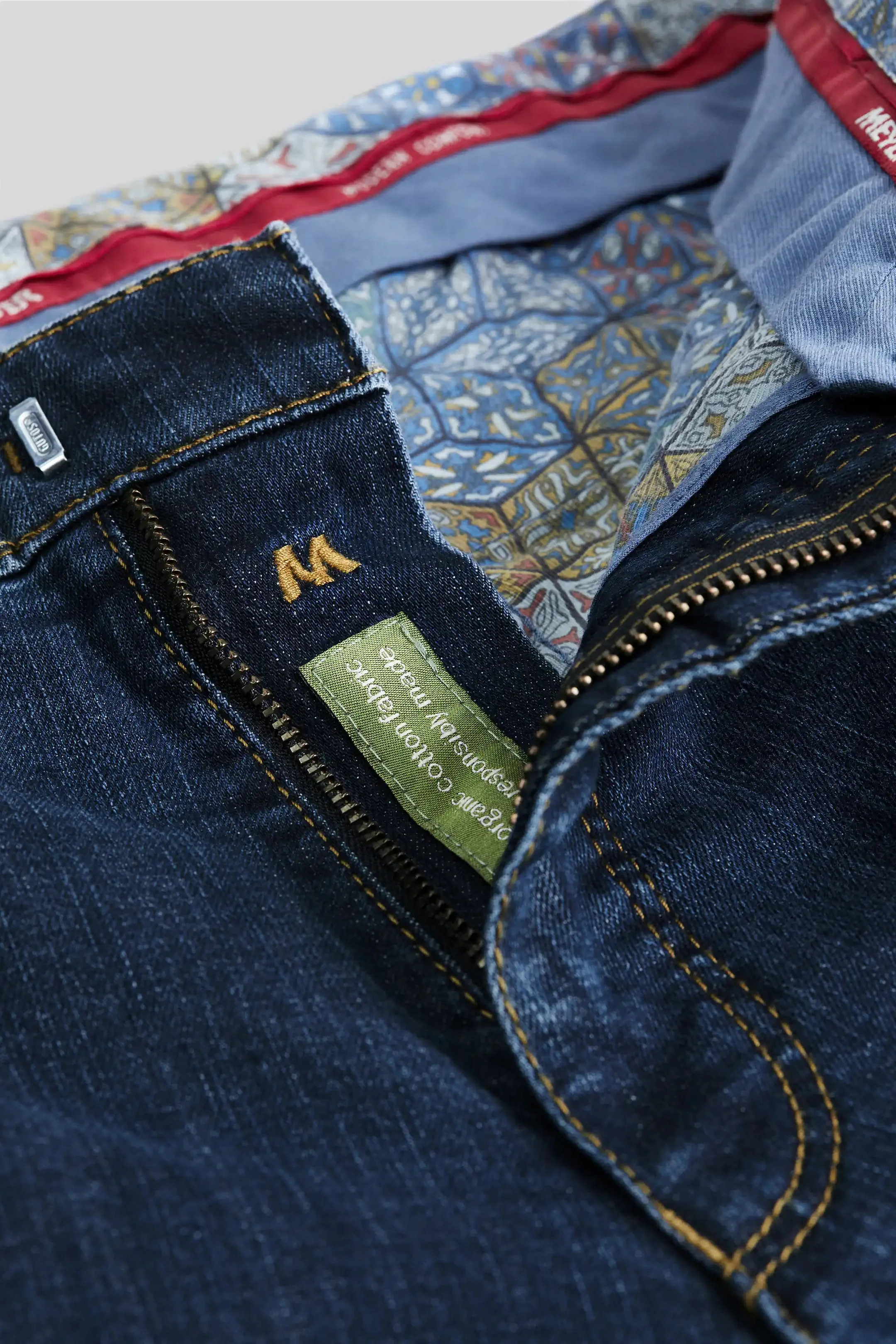Roma Cotton Stretch Regular Denim Trousers - Blue Stone - Image 2