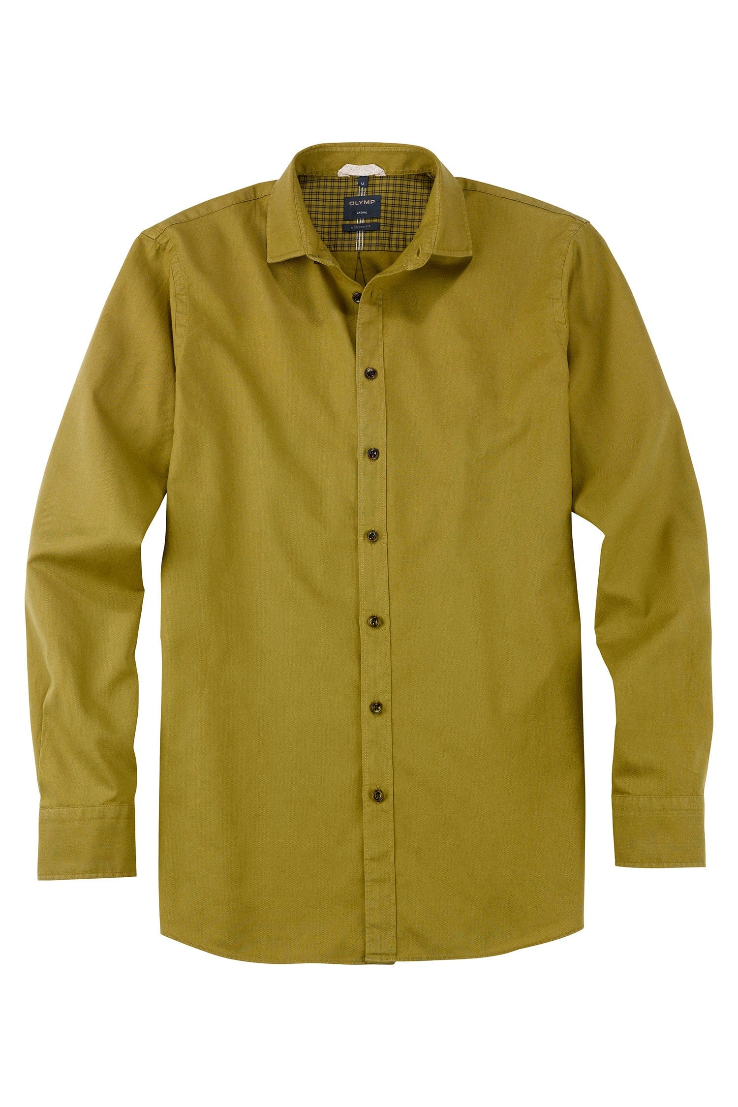 Casual Modern Fit Plain Shirt - Deep Gold