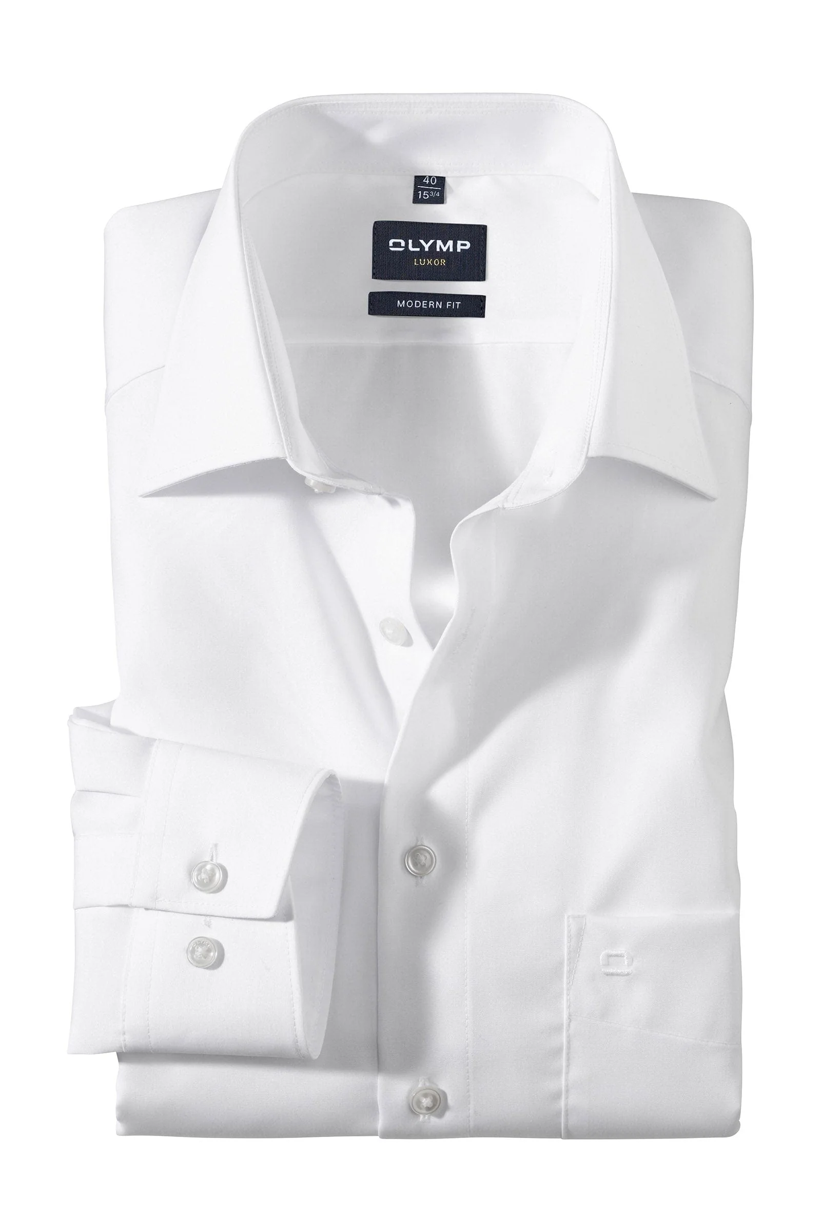 Luxor Modern Fit Extra Long Sleeve Plain Shirt - White