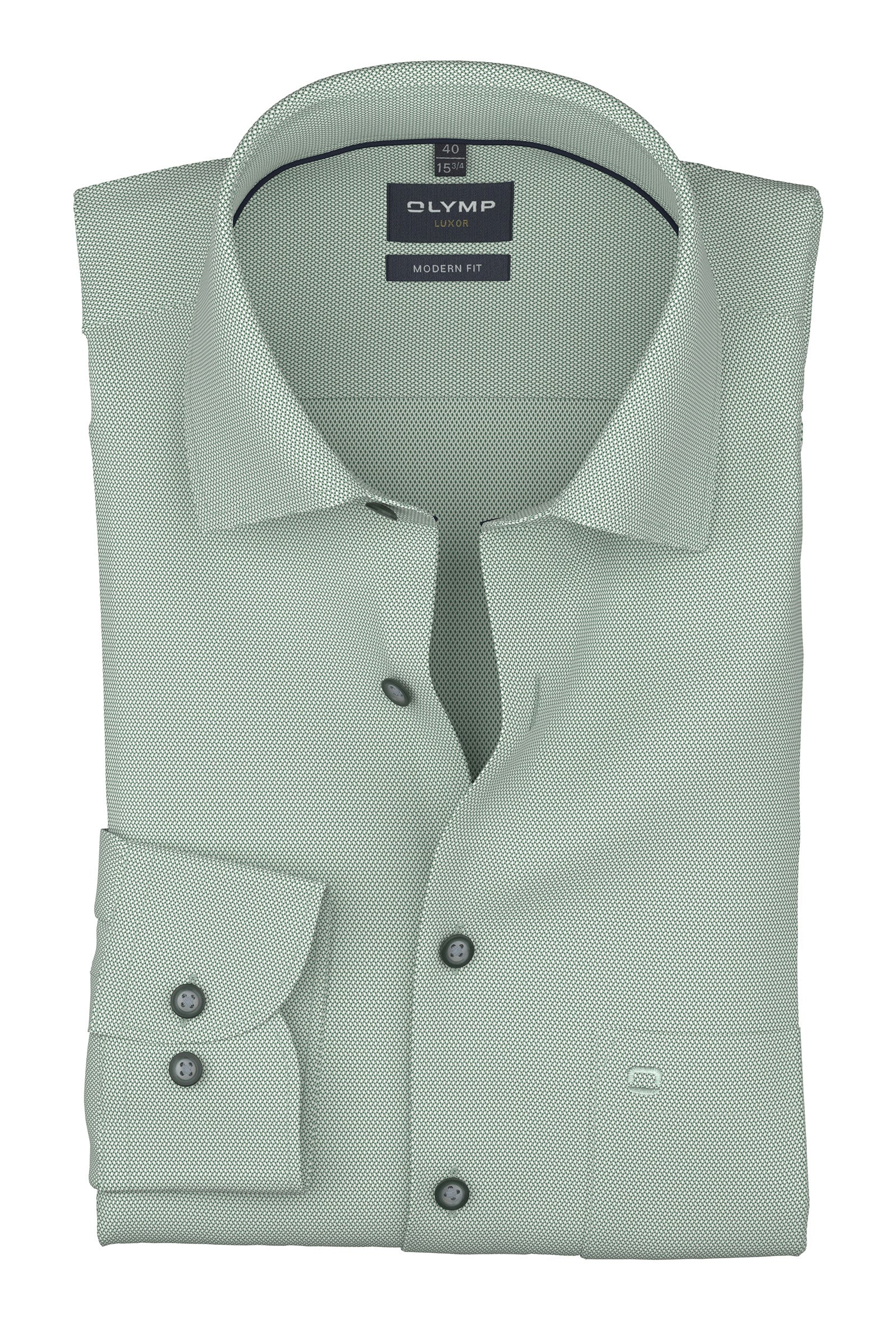 Luxor Modern Fit Plain Shirt - Green