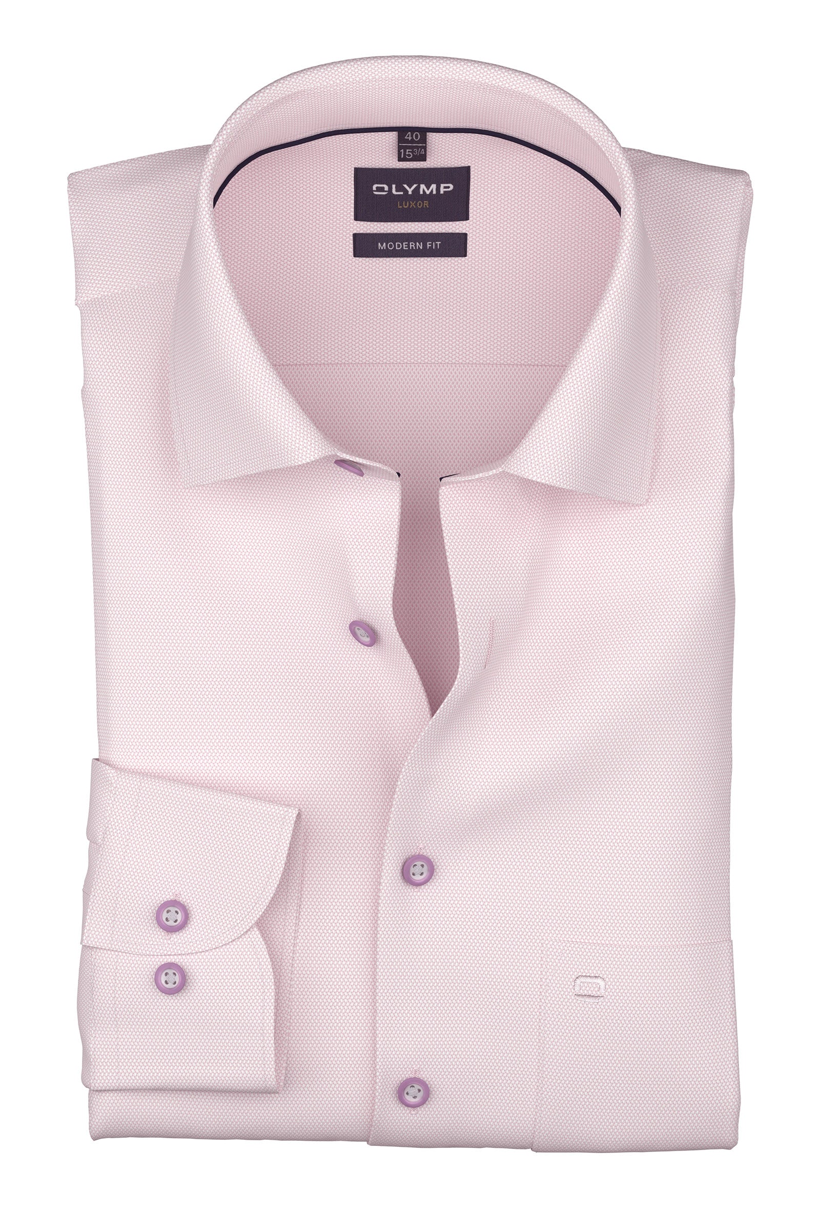 Luxor Modern Fit Plain Shirt - Pink