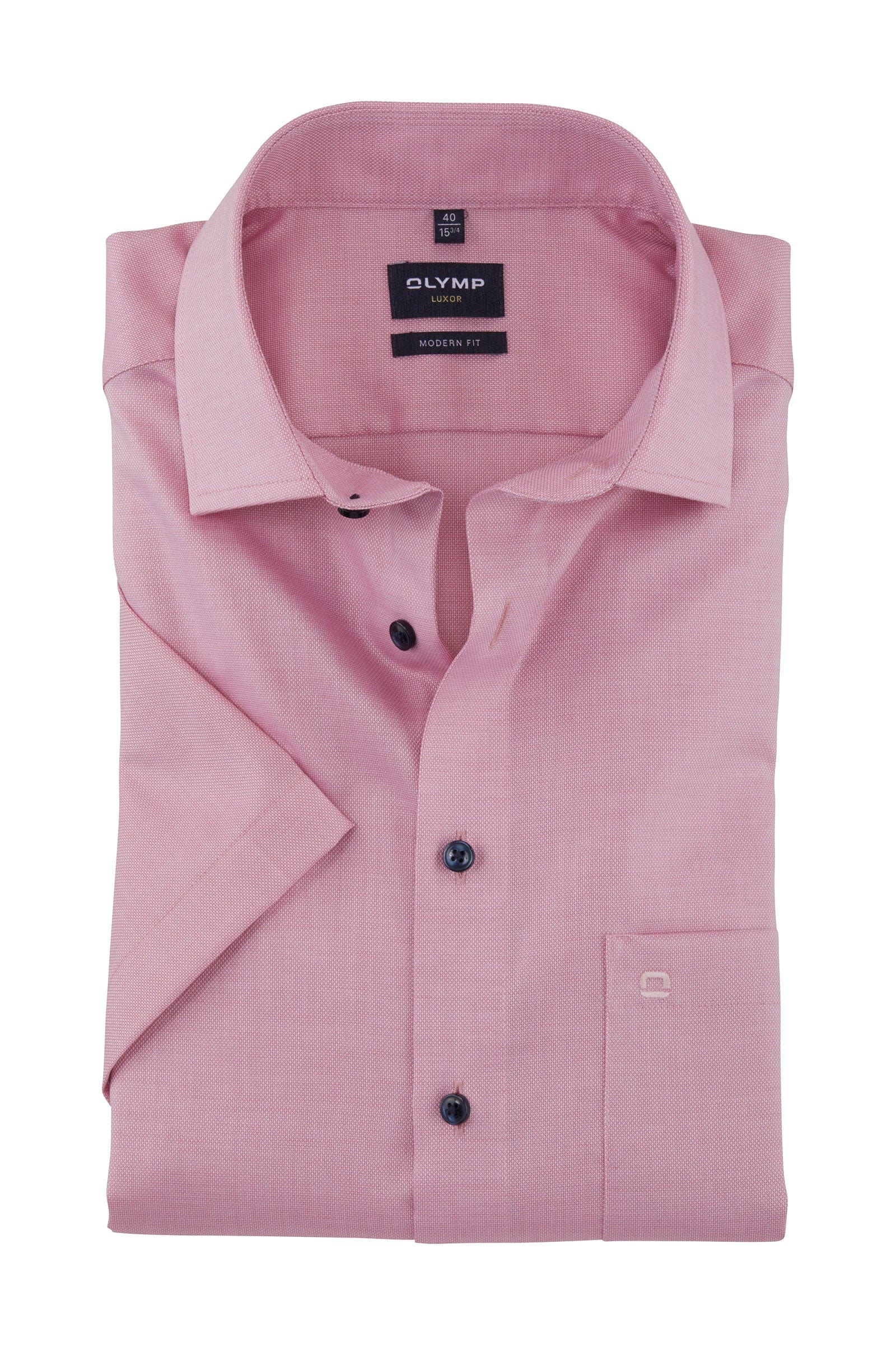 Luxor Modern Fit Short Sleeve Shirt - Pink