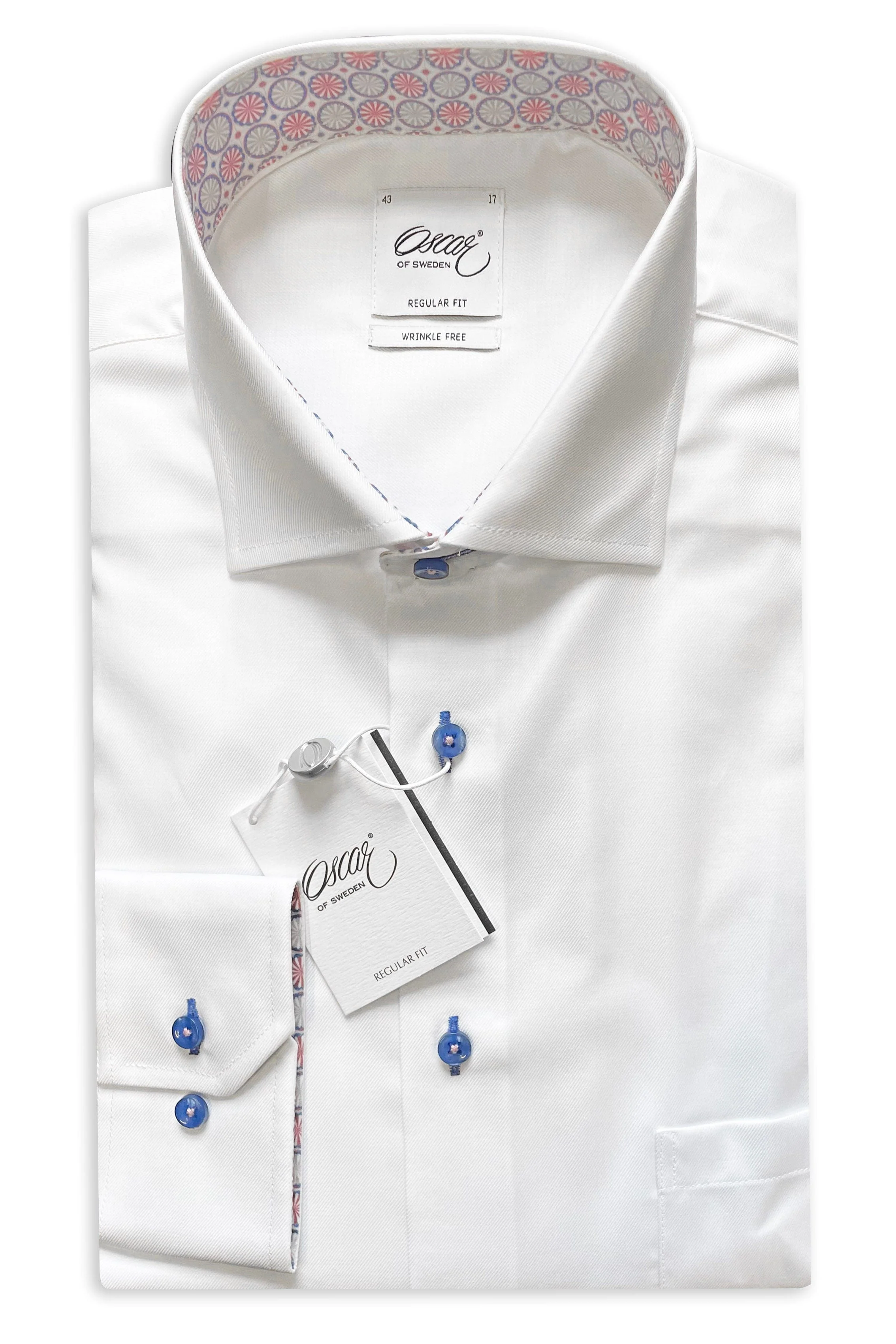 Cotton Twill Wrinkle Free Shirt - White