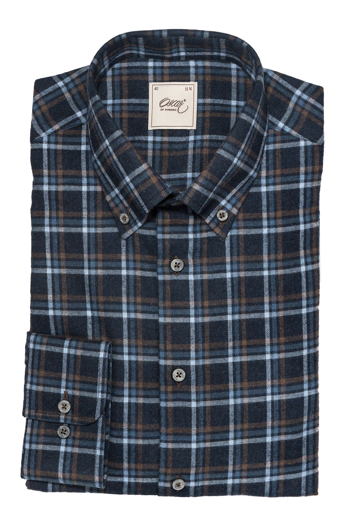 Flannel Cotton/Wool Shirt - Indigo Blue Check