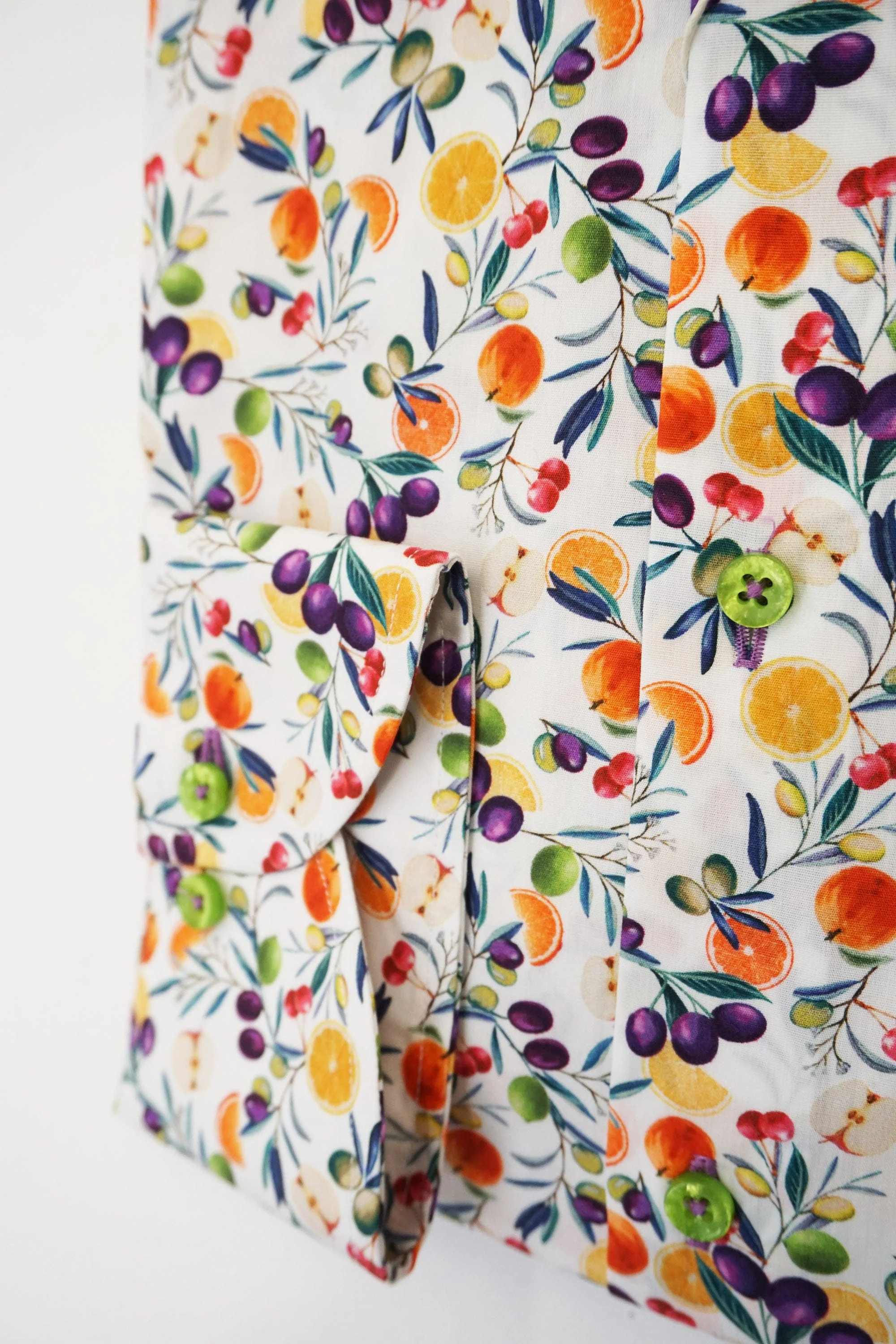 Pure Cotton Fruit Print Shirt -  Multi - Image 3