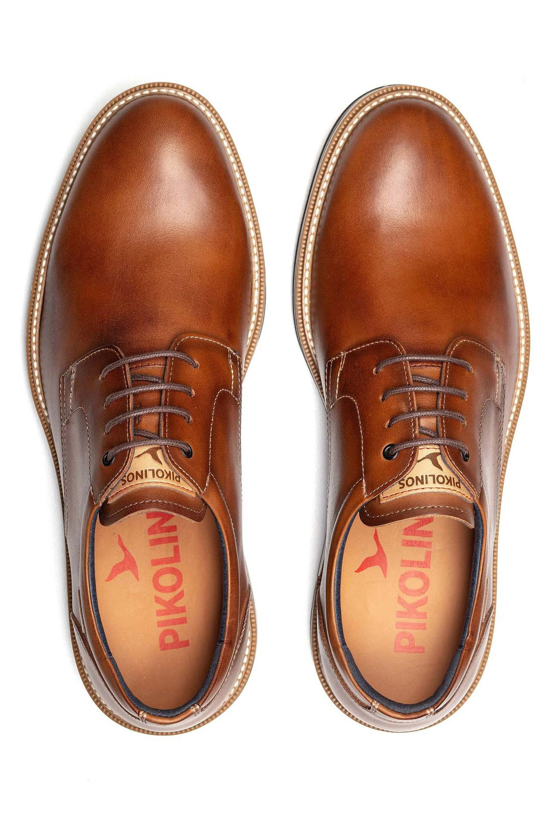 Carlet Lace Up Leather Shoes - Cuero - Image 4