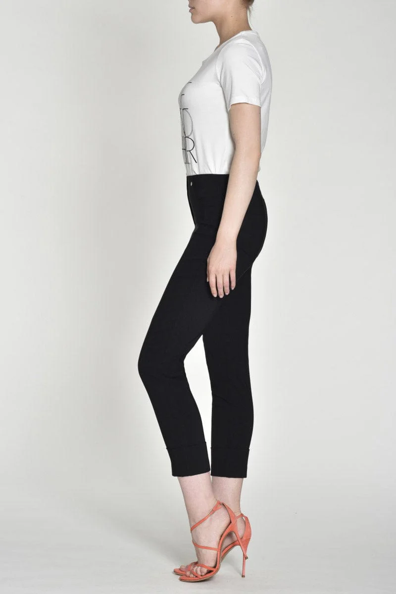 Bella 09 Straight Ankle Grazer Trousers - Black - Image 2
