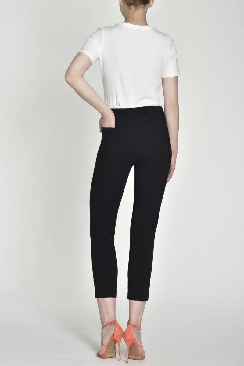 Bella 09 Straight Ankle Grazer Trousers - Black - Image 3