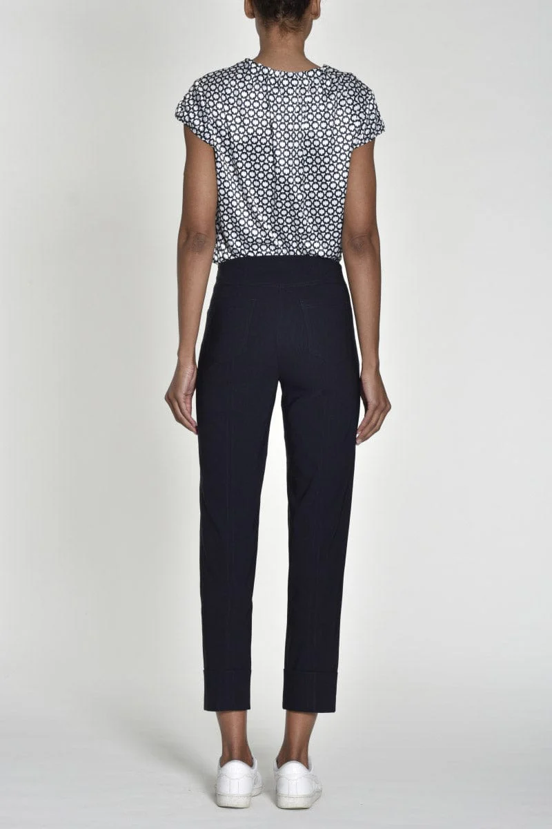 Bella 09 Straight Ankle Grazer Trousers - Navy - Image 3