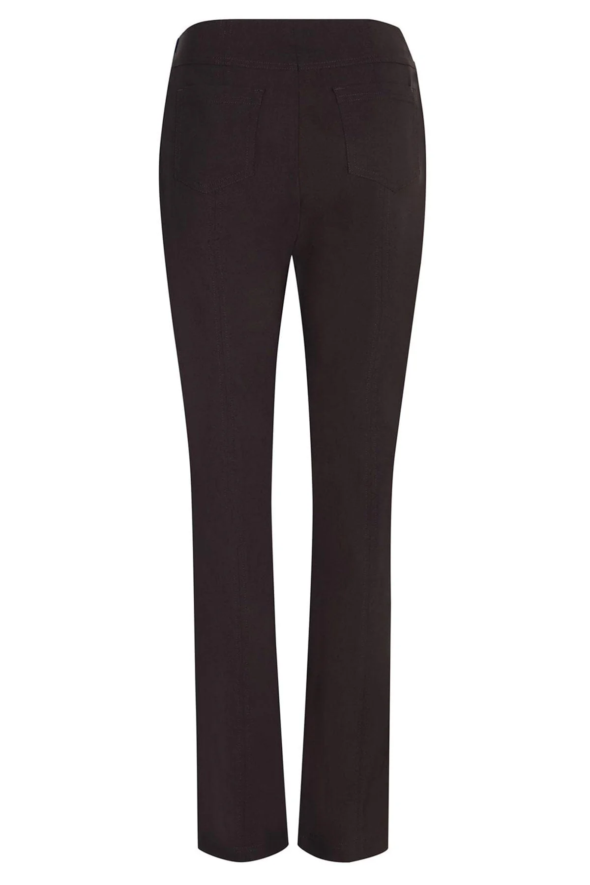 Bella Petite Trousers - Dark Brown - Image 4
