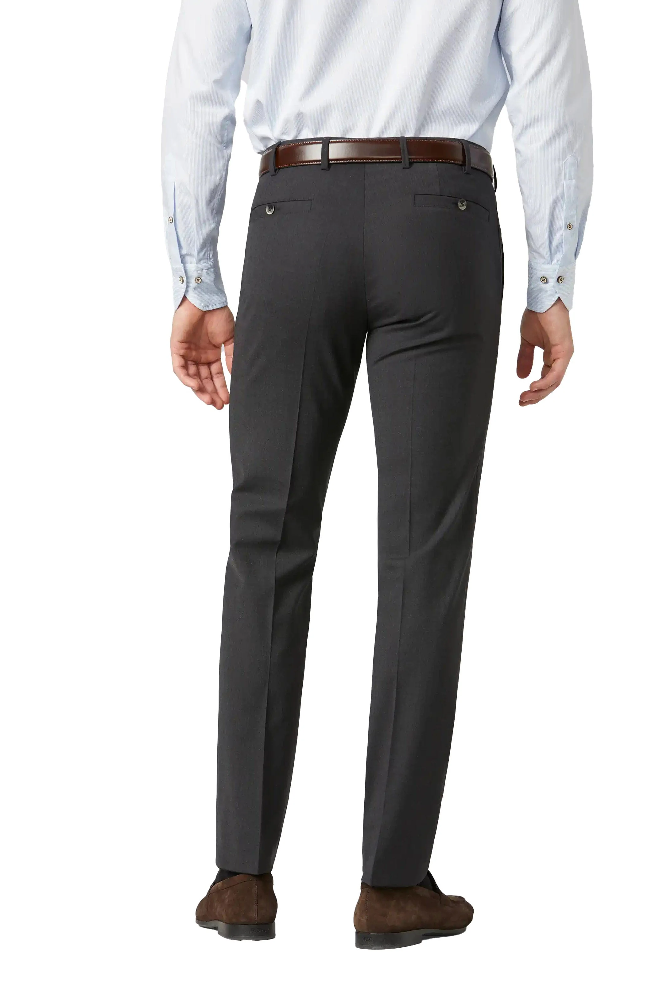 Roma Wool Blend Formal Trousers - Charcoal - Image 2