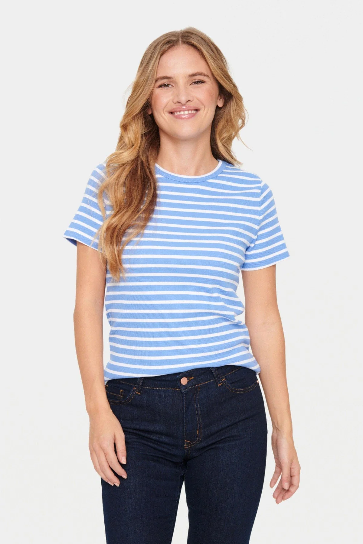Aster Stripe T-Shirt - Ultramarine - Image 4