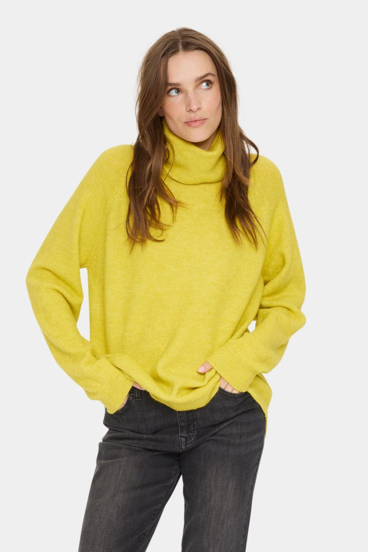 Garbie Rollneck Jumper - Celery - Image 2