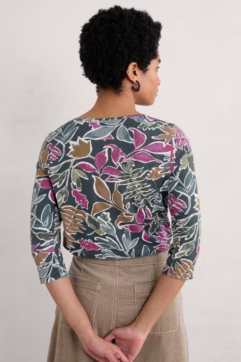 Appletree 3/4 Sleeve Top - Inked Foliage Onyx - Image 5