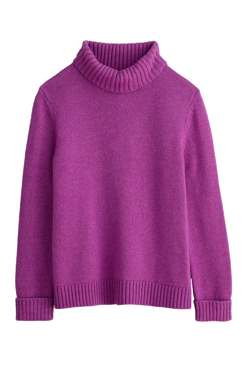 Braque Lambswool Blend Roll Neck Jumper - Wild Orchid