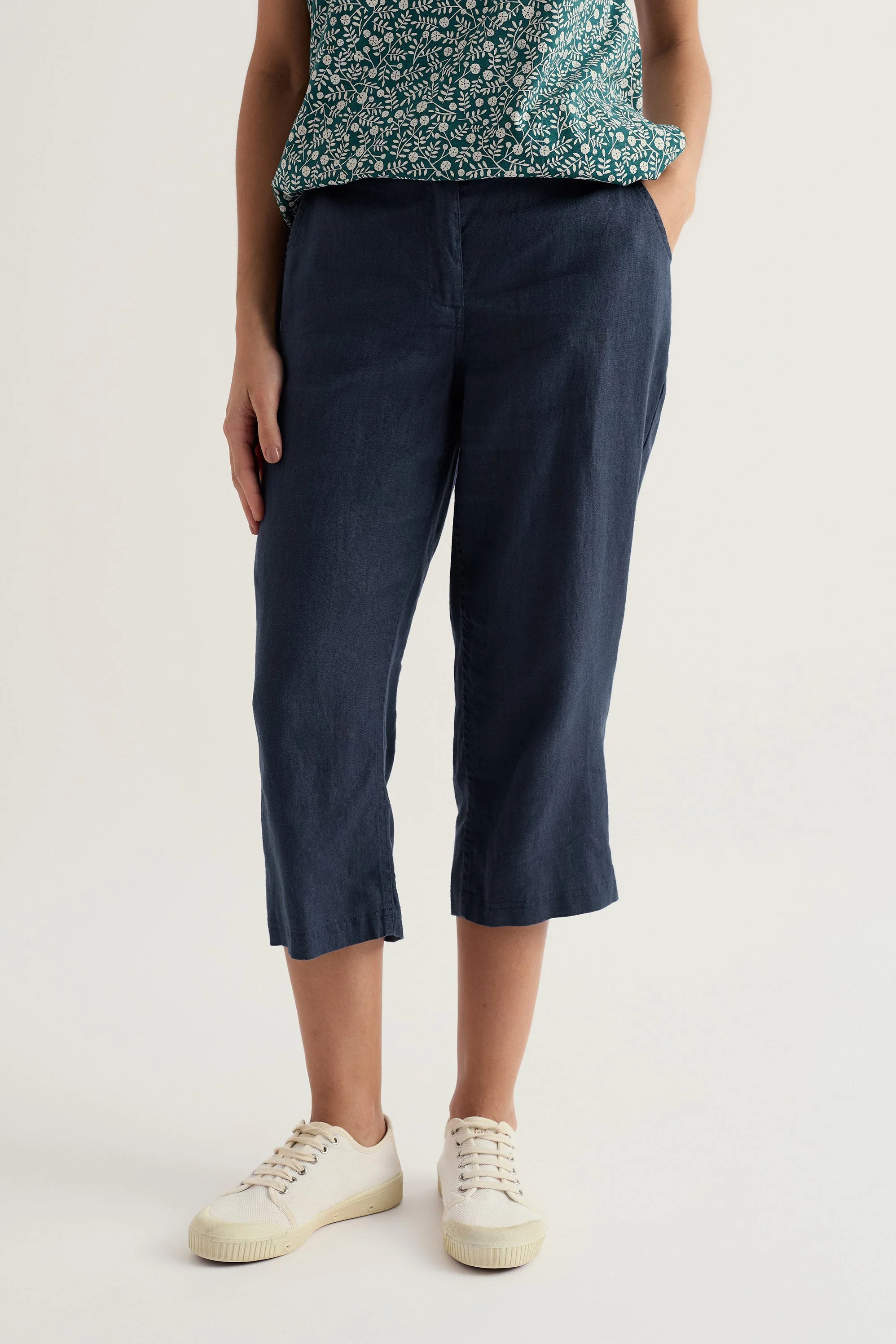 Brawn Point Cropped Trousers - Maritime - Image 2