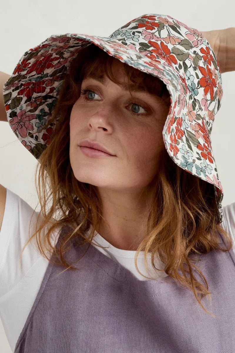 Celia Large Brimmed Sunhat - Anemone Vintage Chalk