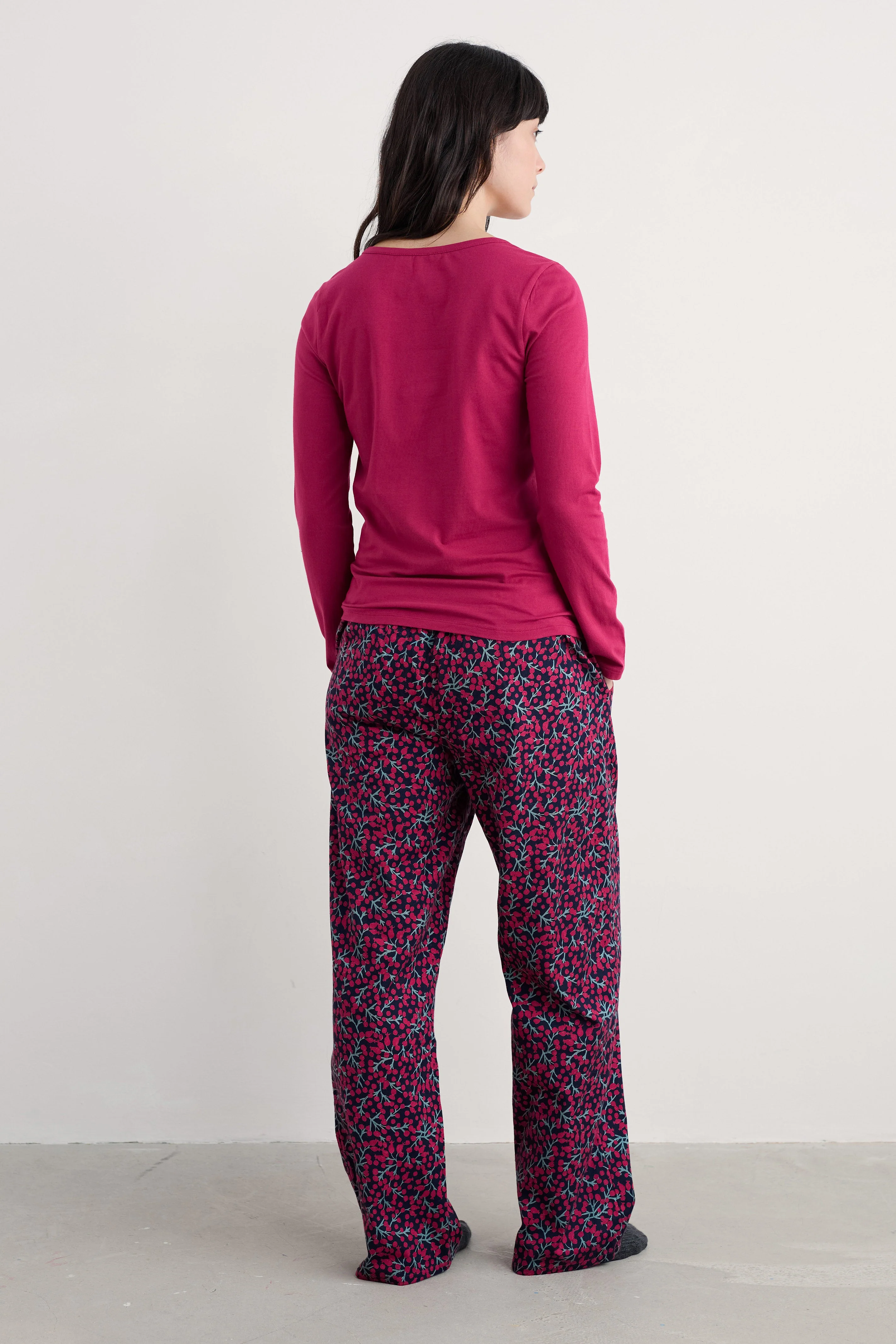 Evening Path Pyjamas - Berry Branches Maritime - Image 3