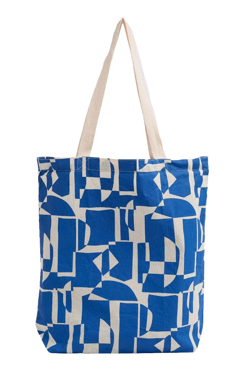 Foldaway Canvas Shopper - Paper Forms Cargo Chalk
