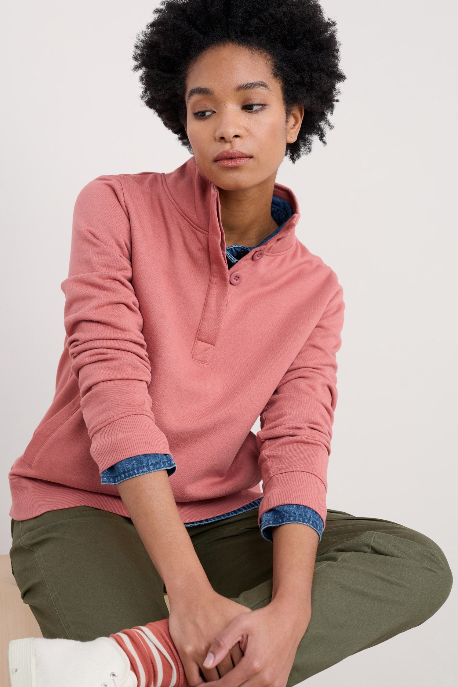 Greenshank Jersey Sweatshirt - Rose Dew - Image 2