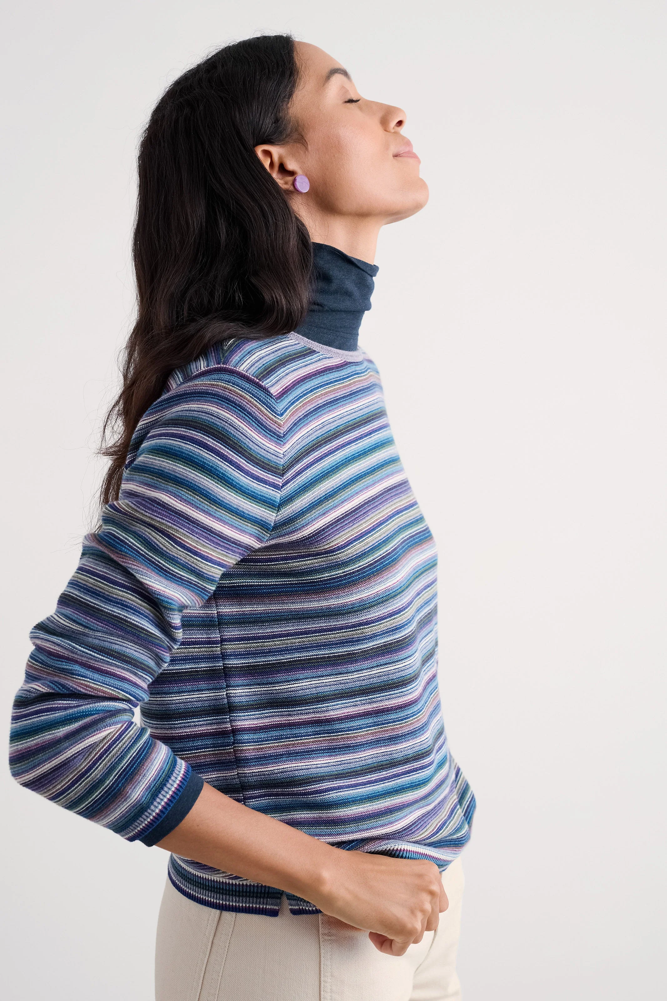 Makers Jumper - Ripple Marks Grape Thistle Mix - Image 3