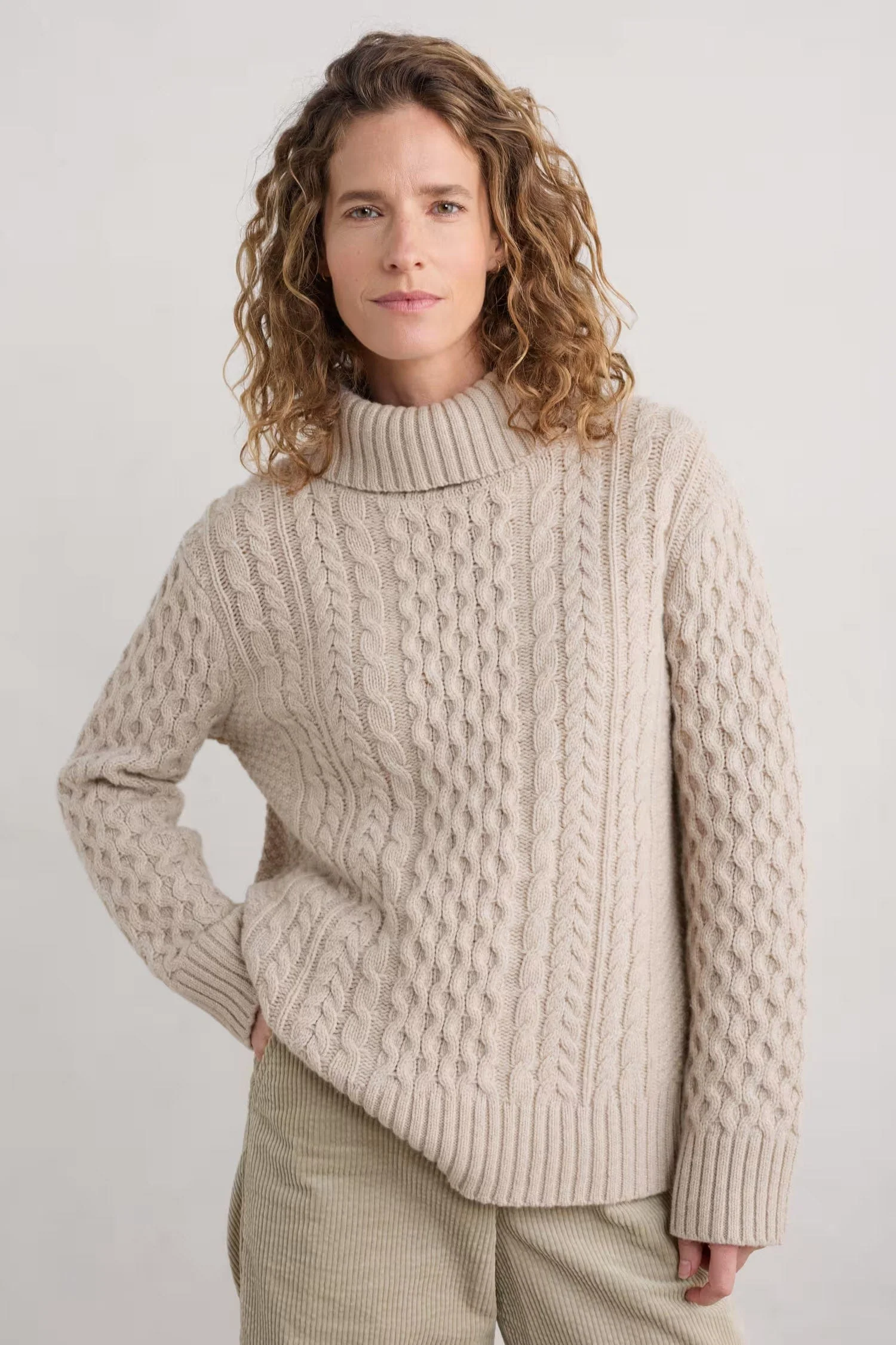 Pine Forest Cable Knit Jumper - Aran - Image 3