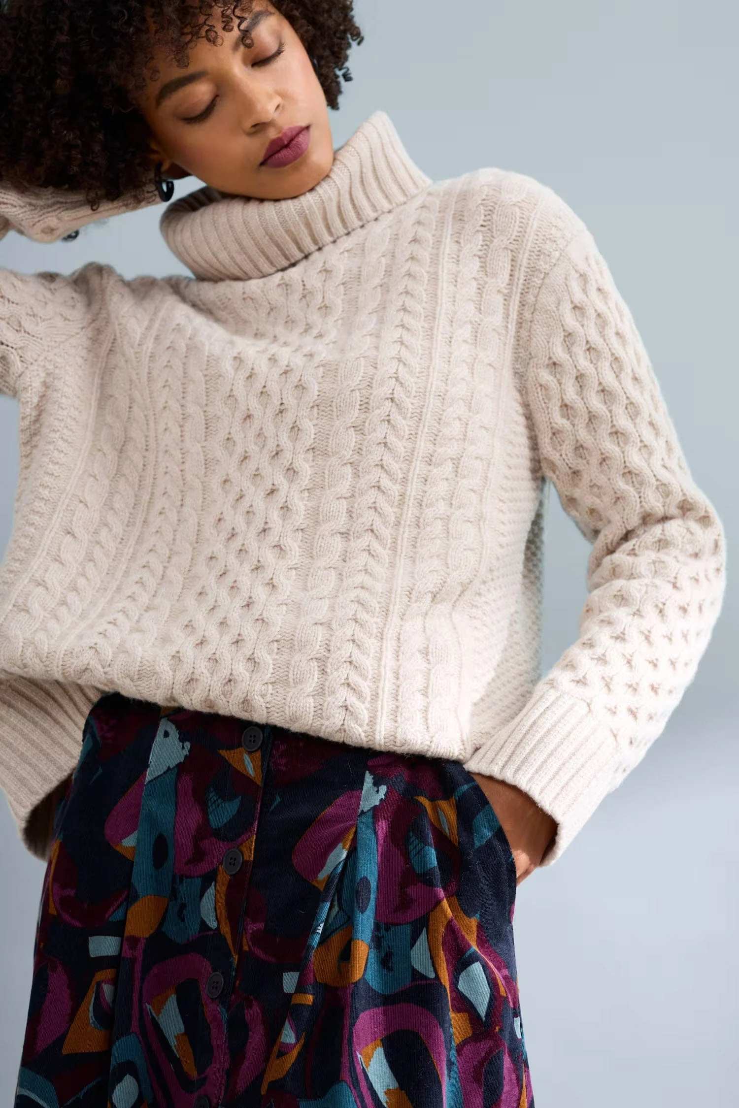 Pine Forest Cable Knit Jumper - Aran - Image 6