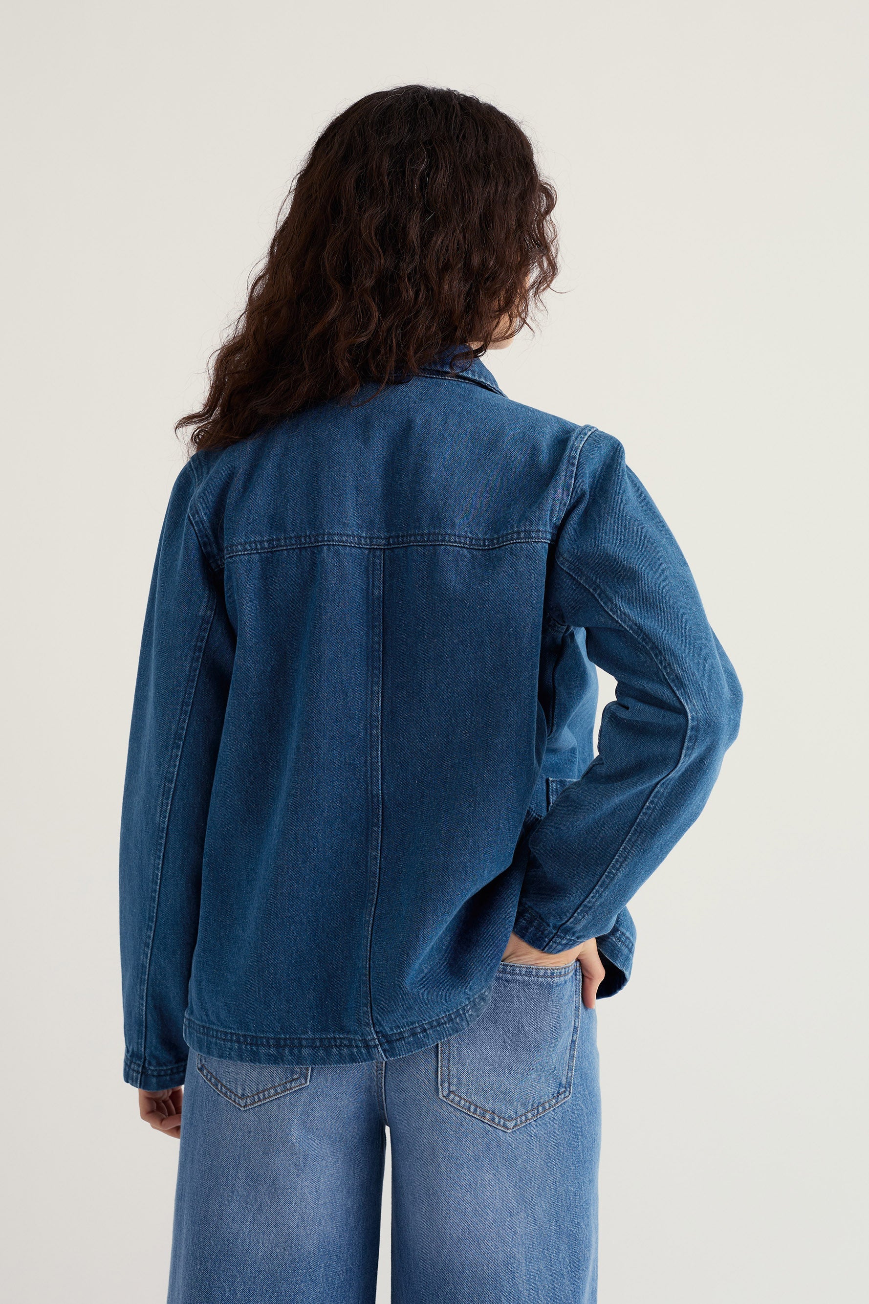 Reading Rocks Denim Jacket - Mid Wash - Image 3