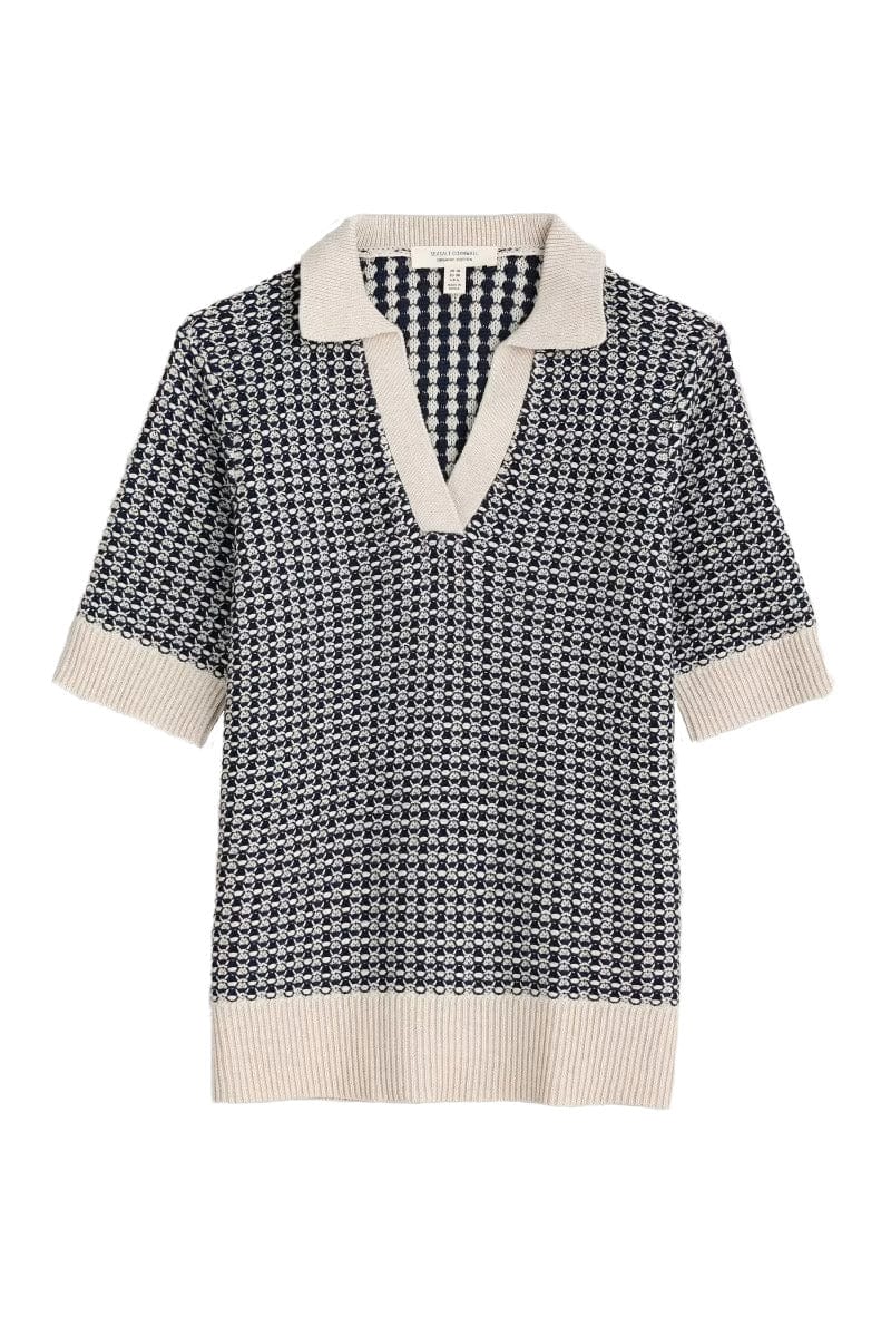 Reed Bunting Knitted Top - Downwind Chalk Maritime