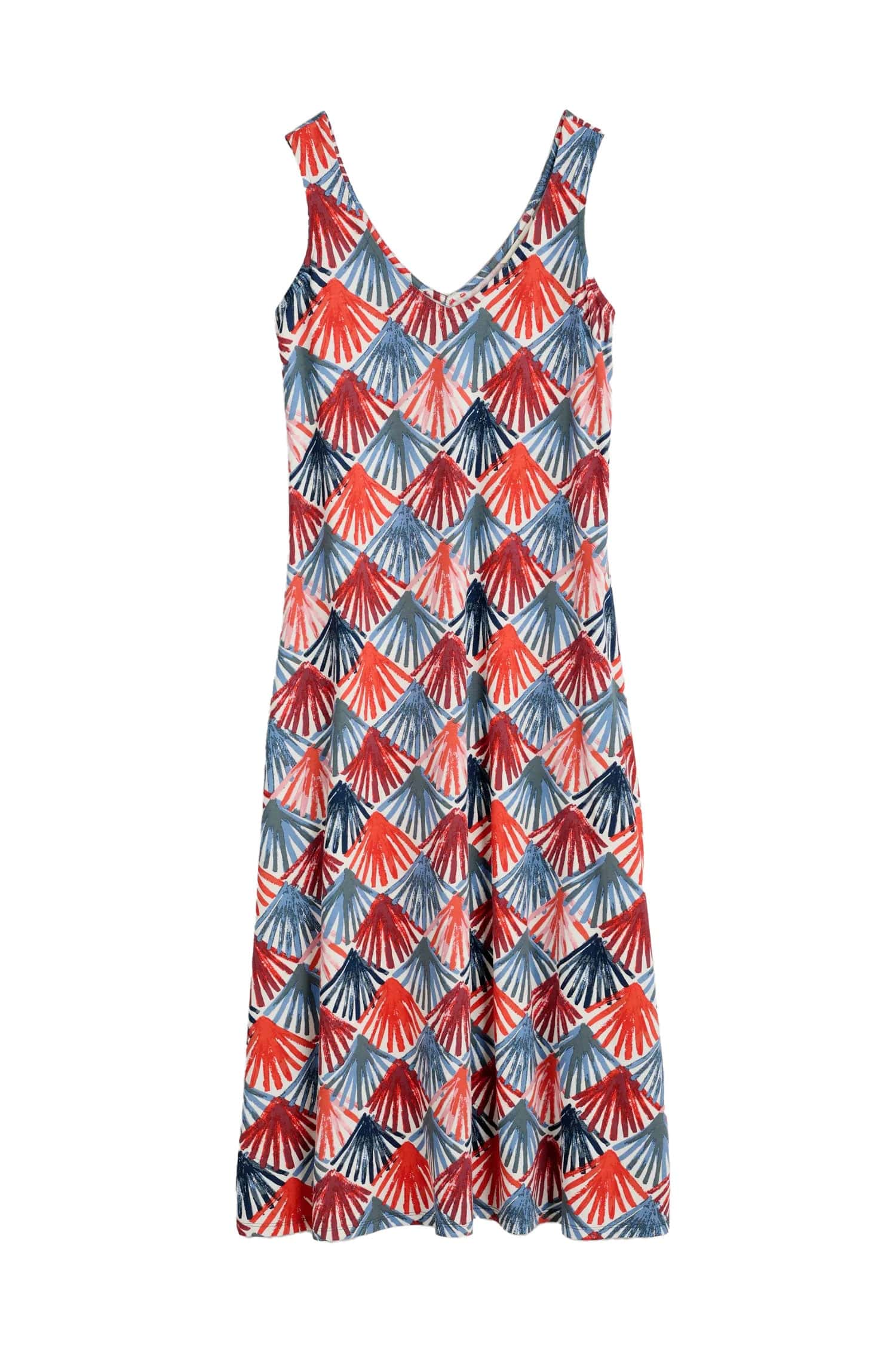 Rosa Dress - Scallop Fans Chalk