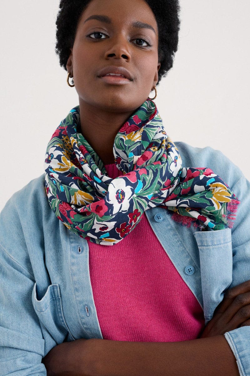 Summer Scarf - Garden Flowers Night - Image 3