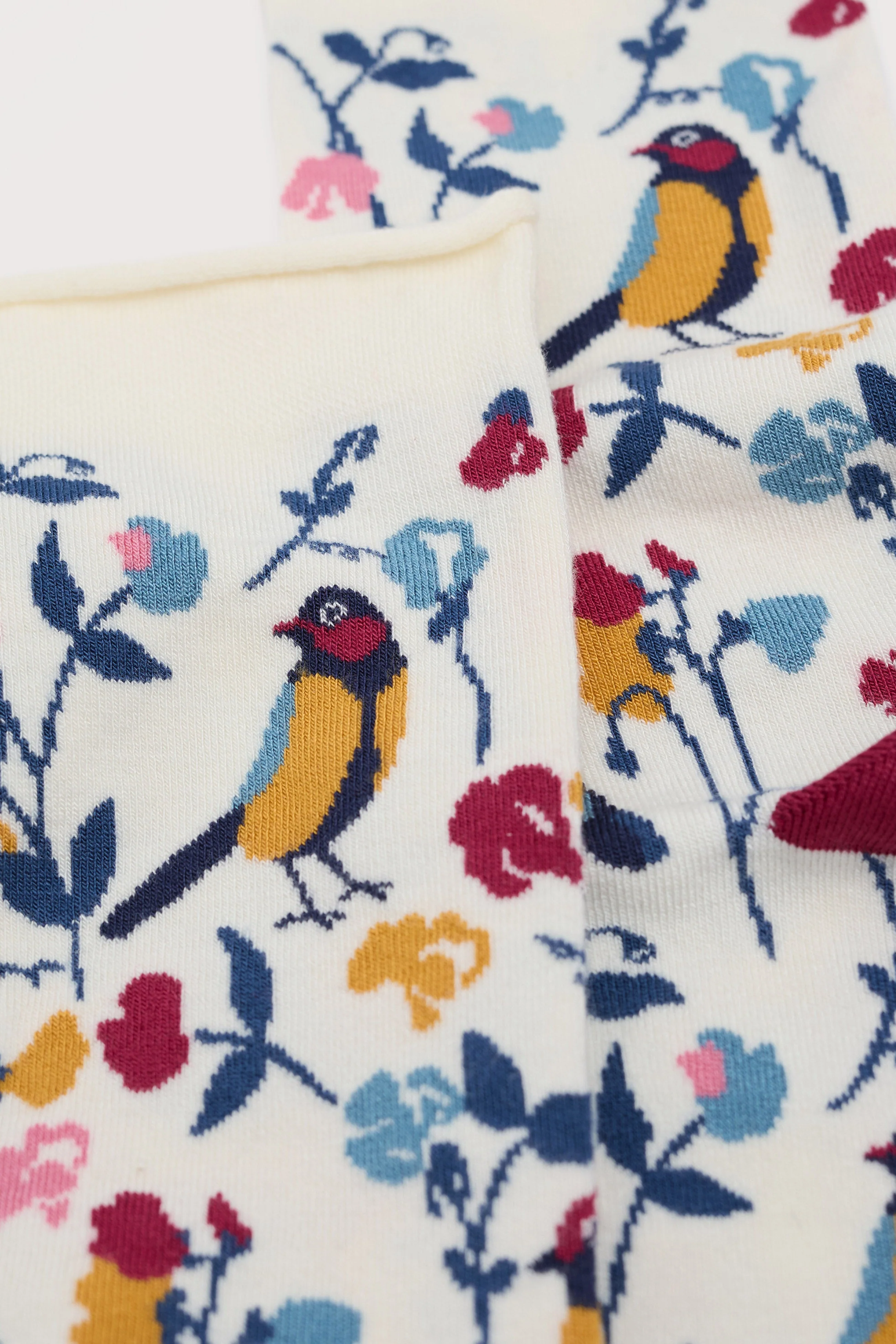 Women's Bamboo Arty Socks - Sweet Pea Bird Chalk - Image 2