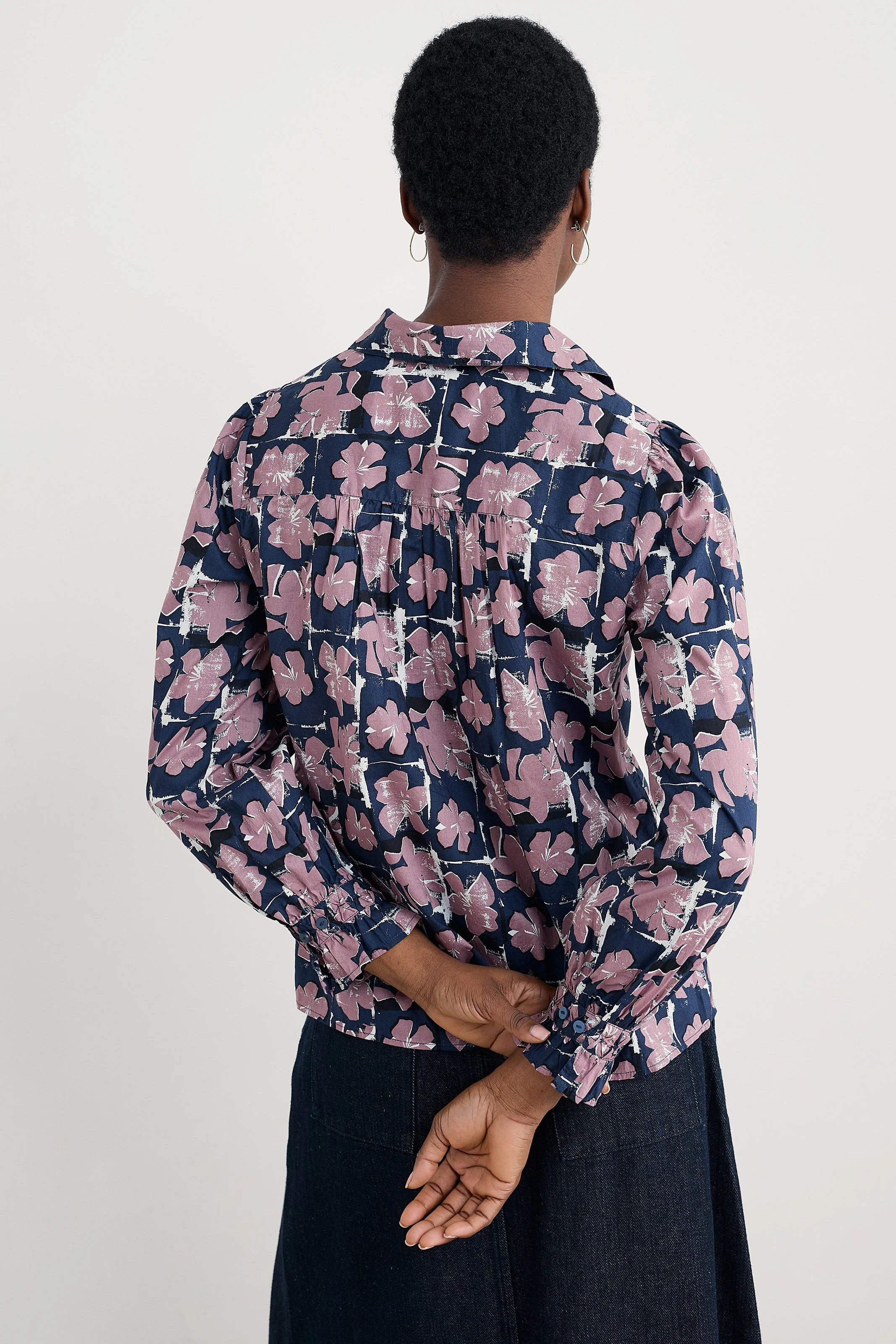 Ysella Blouse - Monoprint Floral Maritime - Image 3