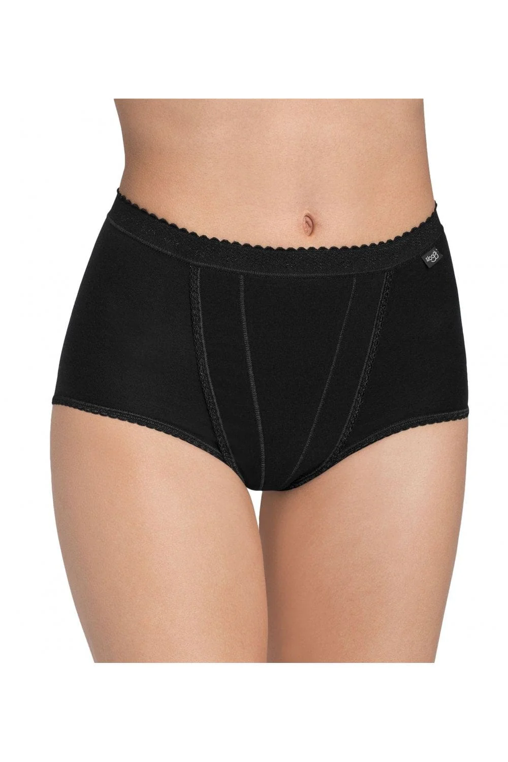 Womens Control Maxi Brief 2 Pack - Black