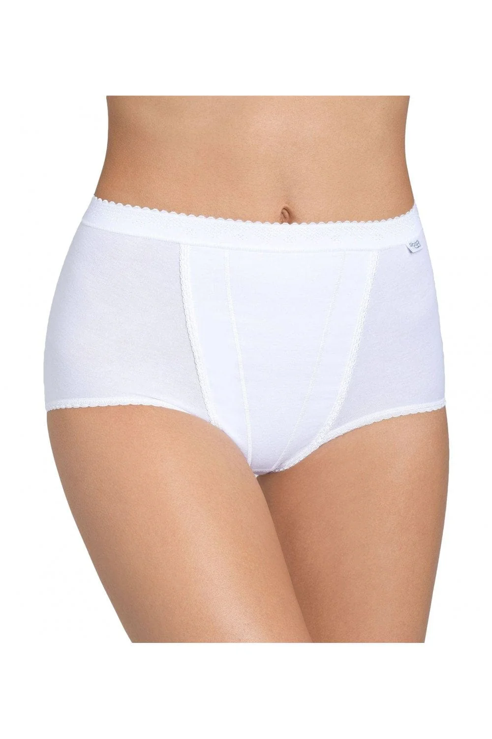 Womens Control Maxi Brief 2 Pack - White