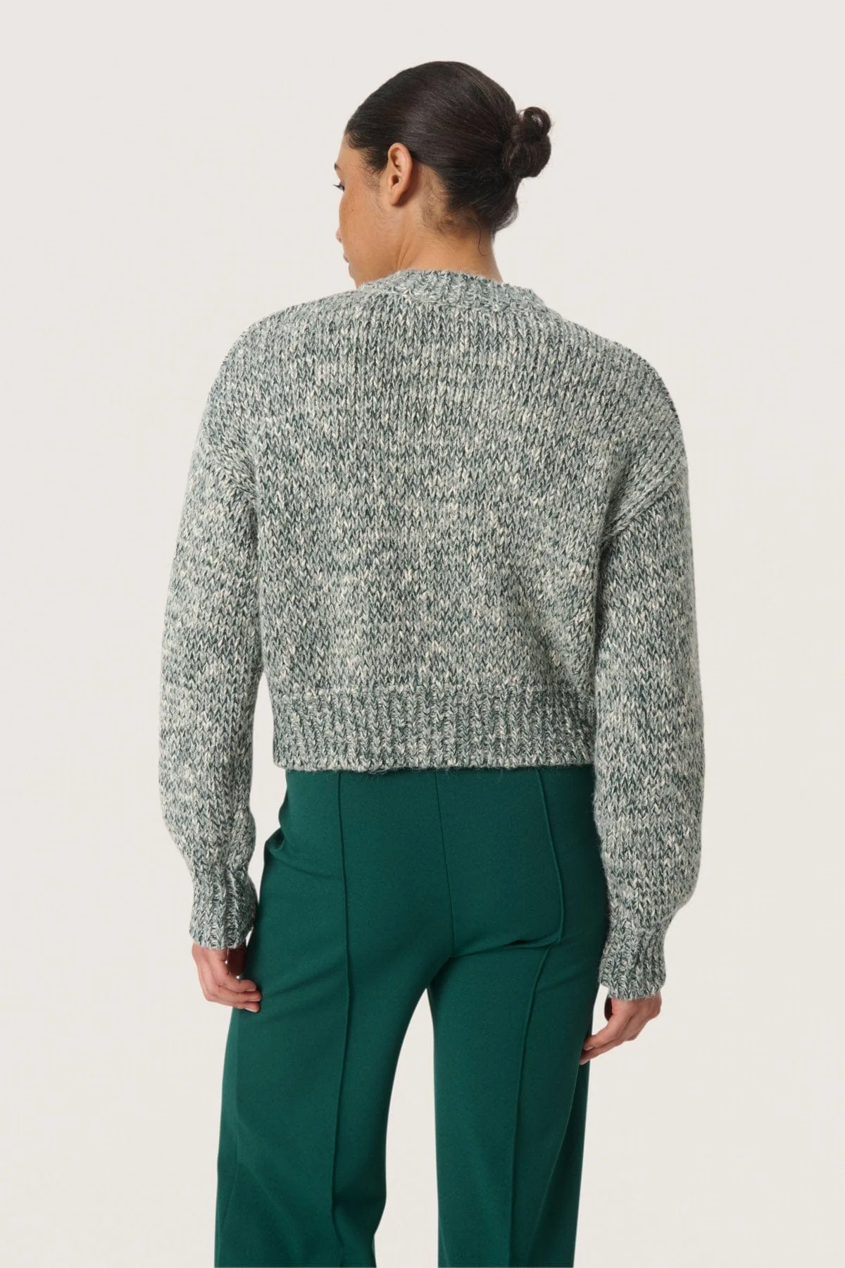 Kamelia Chunky Cardigan - Rain Forest Melange - Image 3
