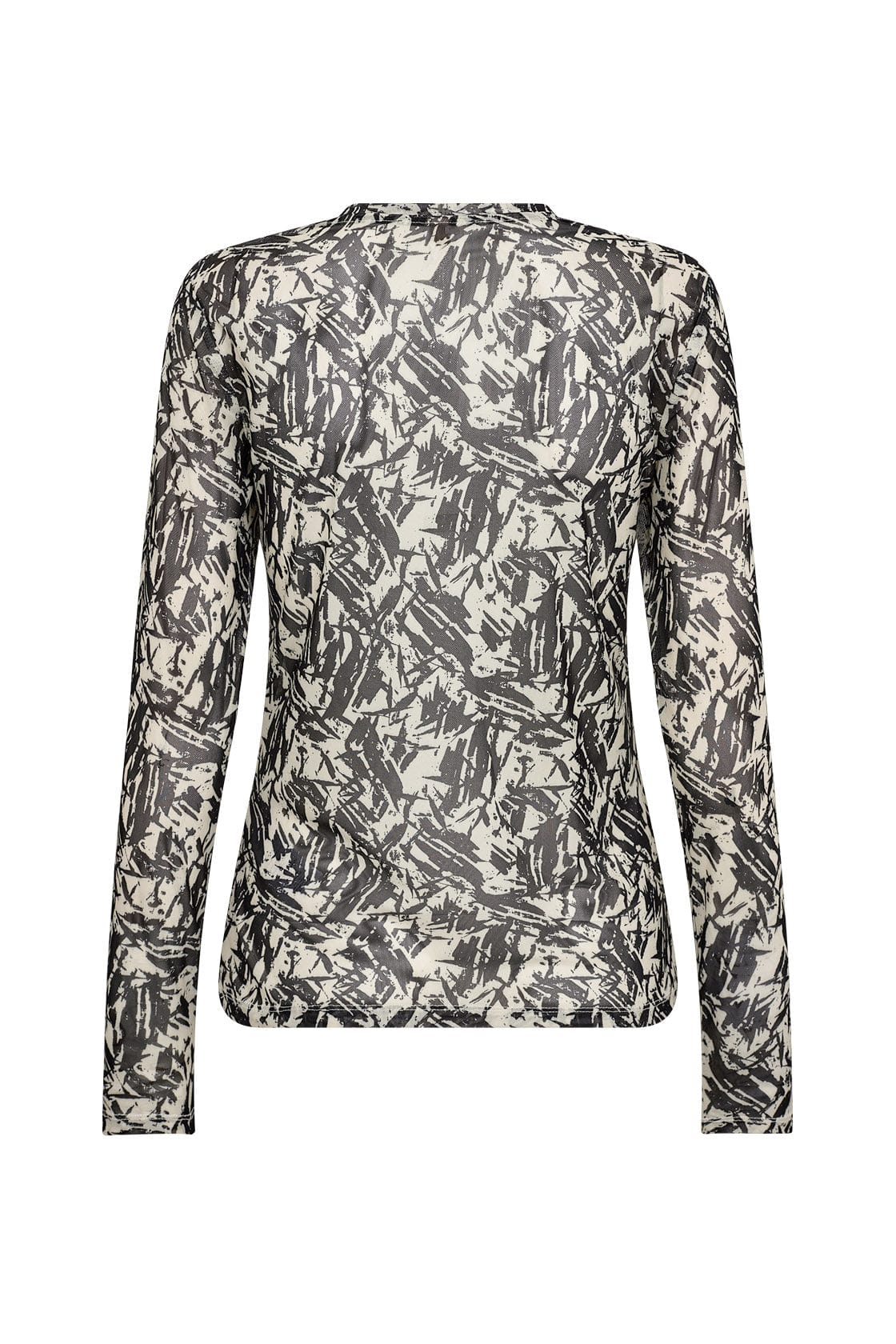 Alda Mesh Long Sleeve Top - Black Combi - Image 2