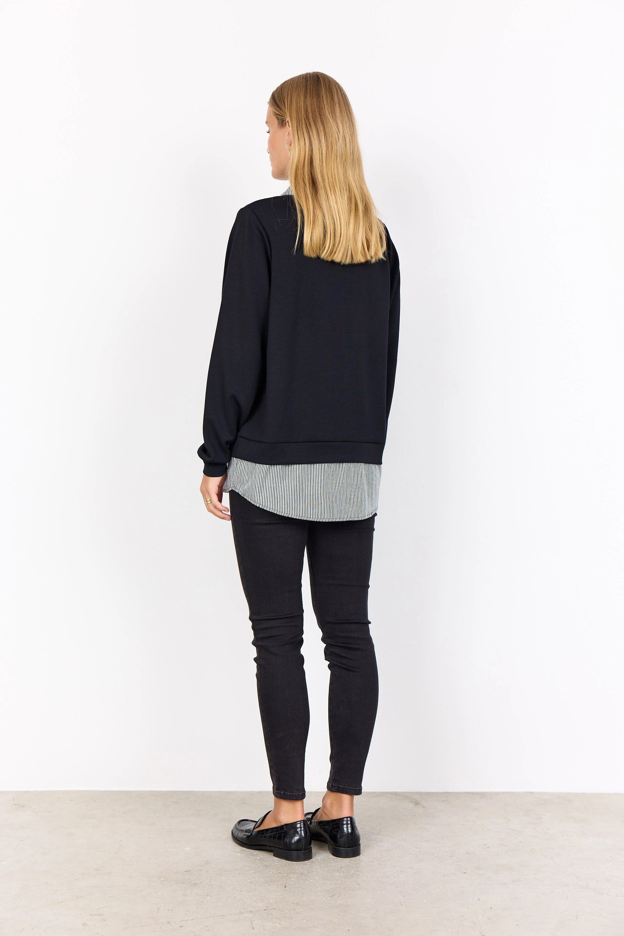 Banu 2 in 1 Shirt Sweatshirt - Black Combi - Image 3
