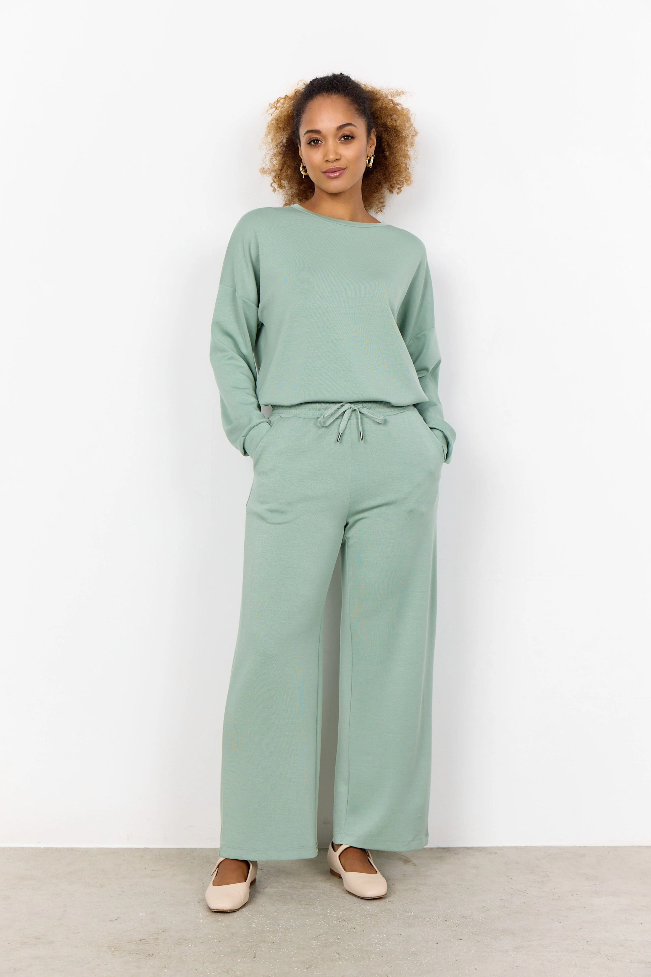 Banu Lounge Trousers - Mineral Green - Image 3