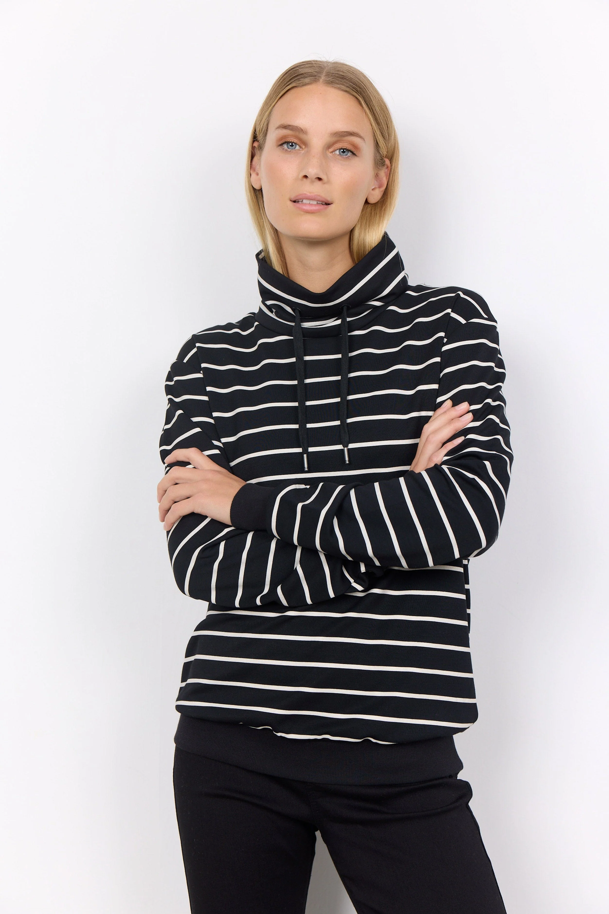 Barni Stripe Sweatshirt - Black Combi - Image 3