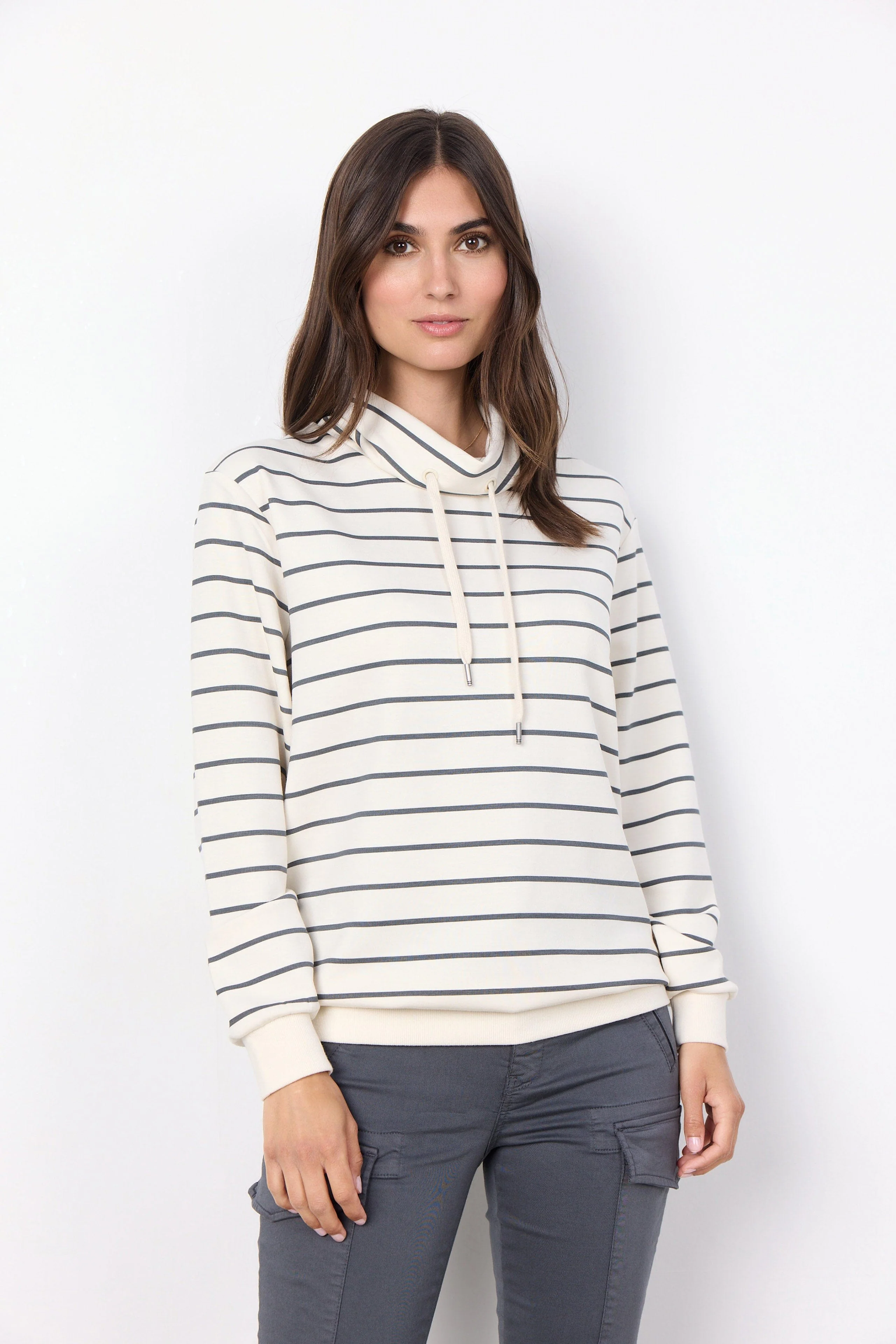 Barni Stripe Sweatshirt - Cream Combi - Image 3