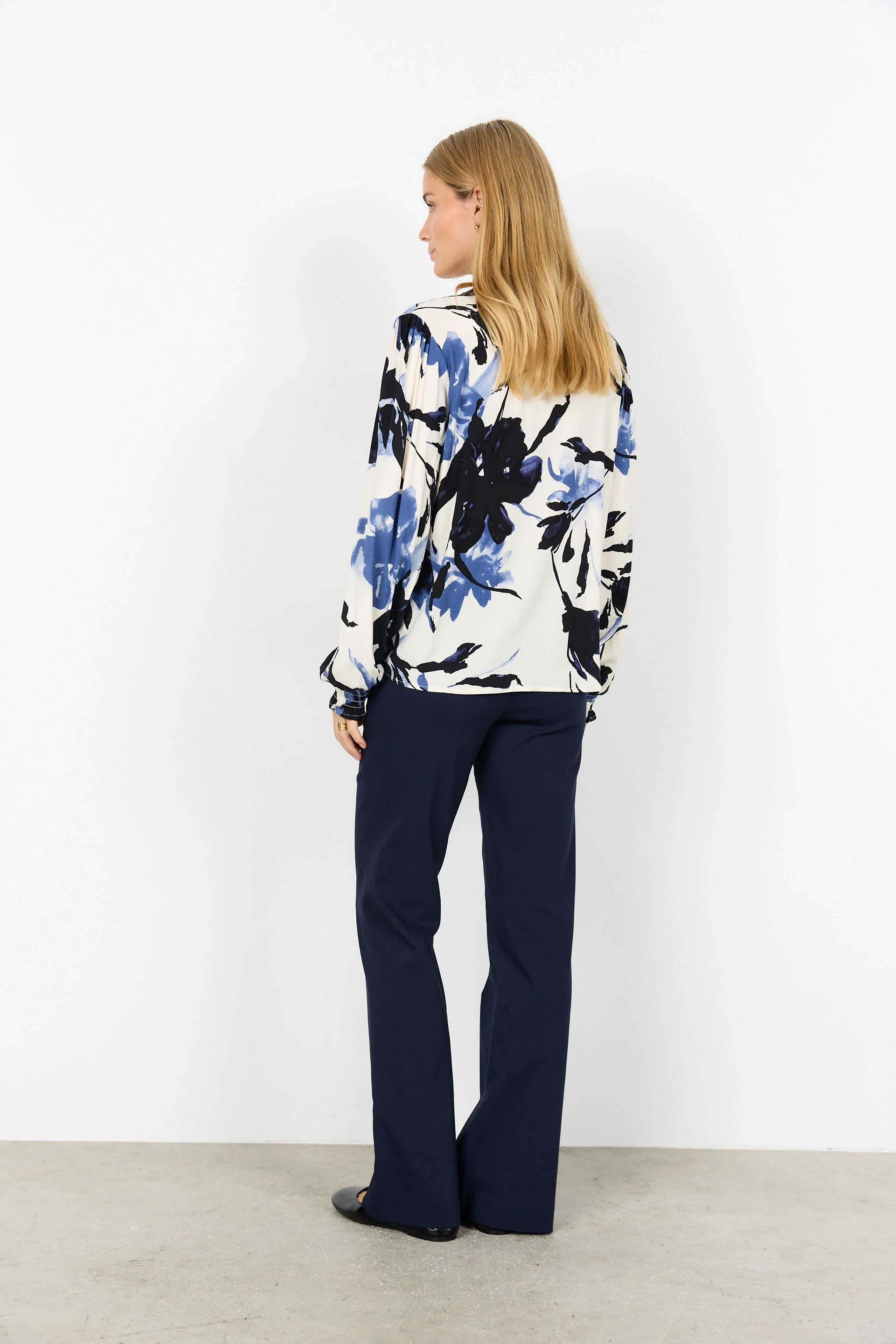 Bene Abstract Patterned Shirt - Navy Combi - Image 4